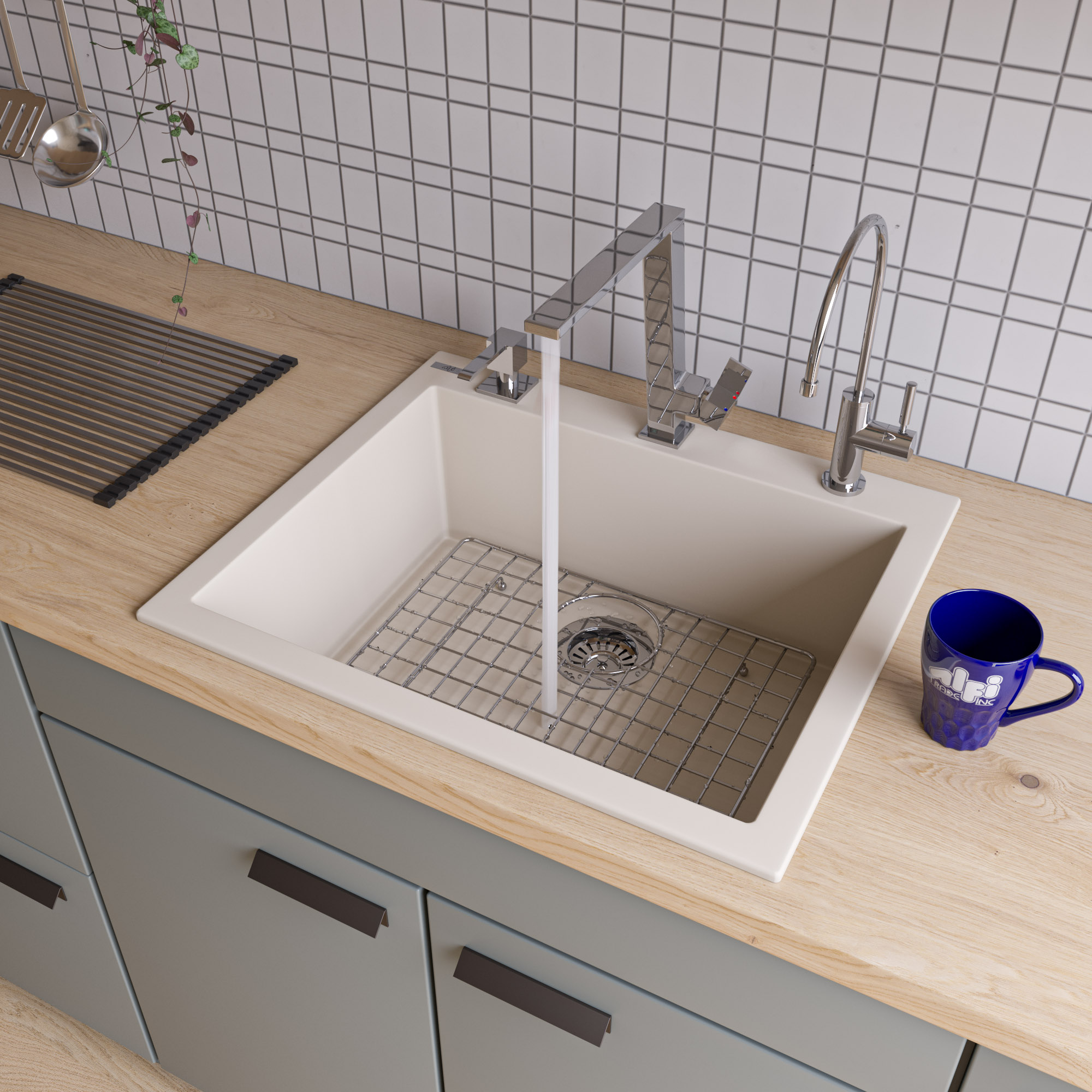 ALFI AB2420DI Drop-In Granite Kitchen Sink - image 1