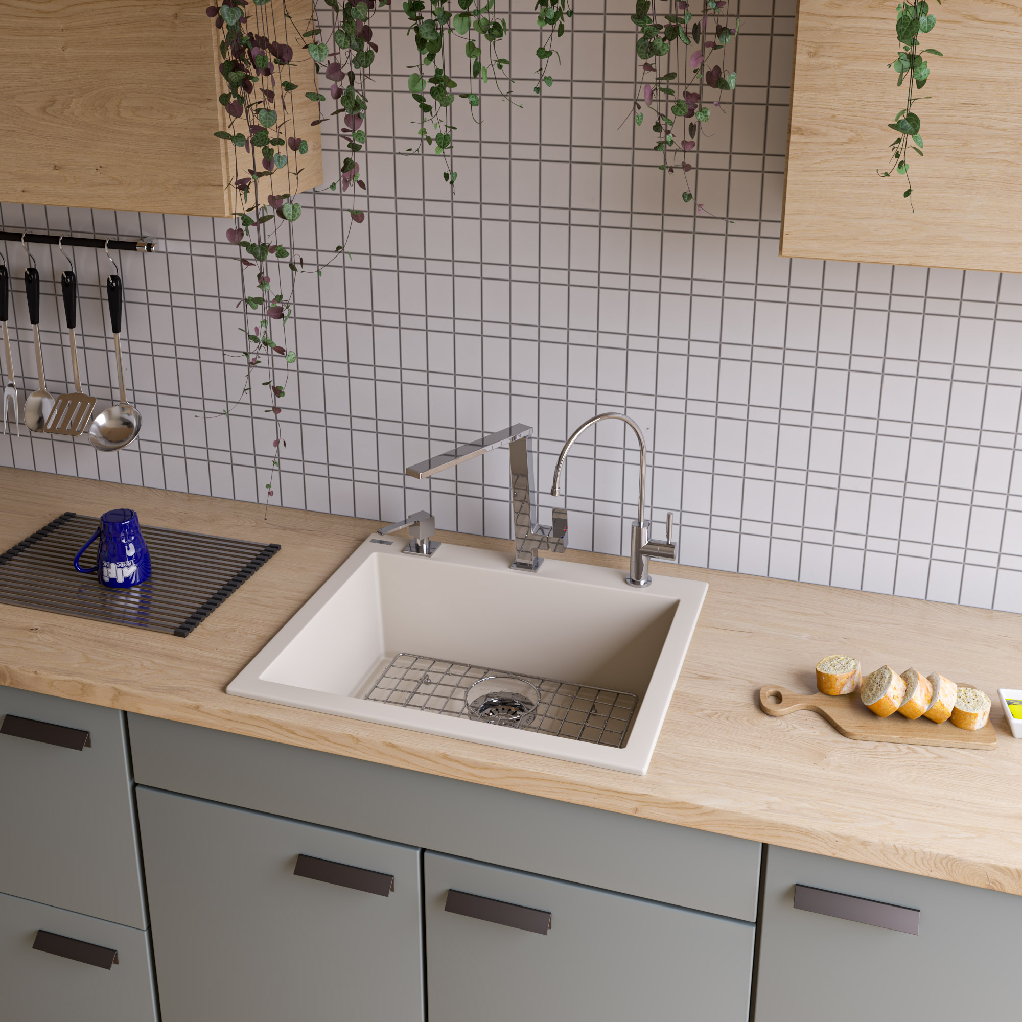ALFI AB2420DI Drop-In Granite Kitchen Sink - image 3