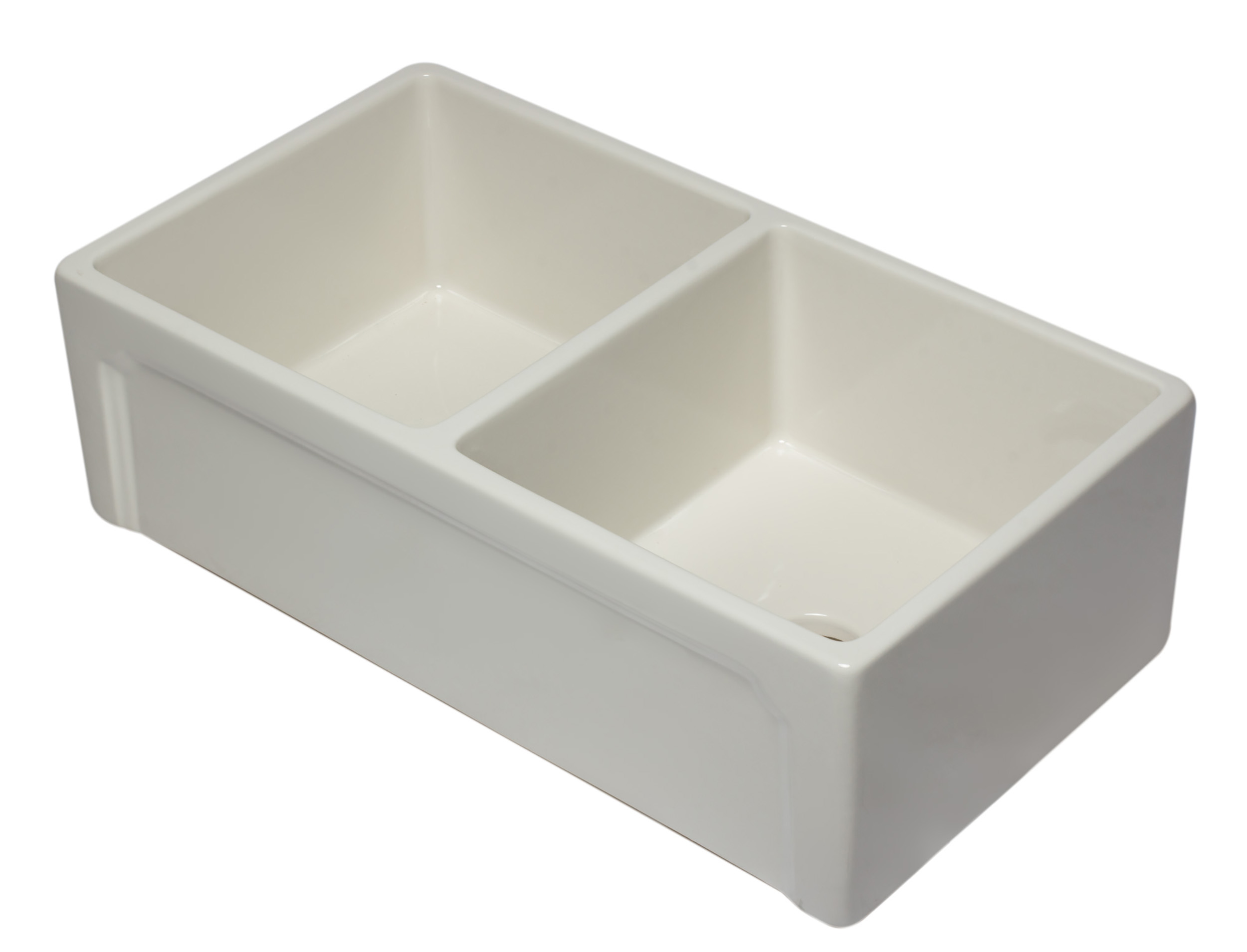 ALFI AB3318DB Reversible Double Fireclay Farmhouse Kitchen Sink - image 1