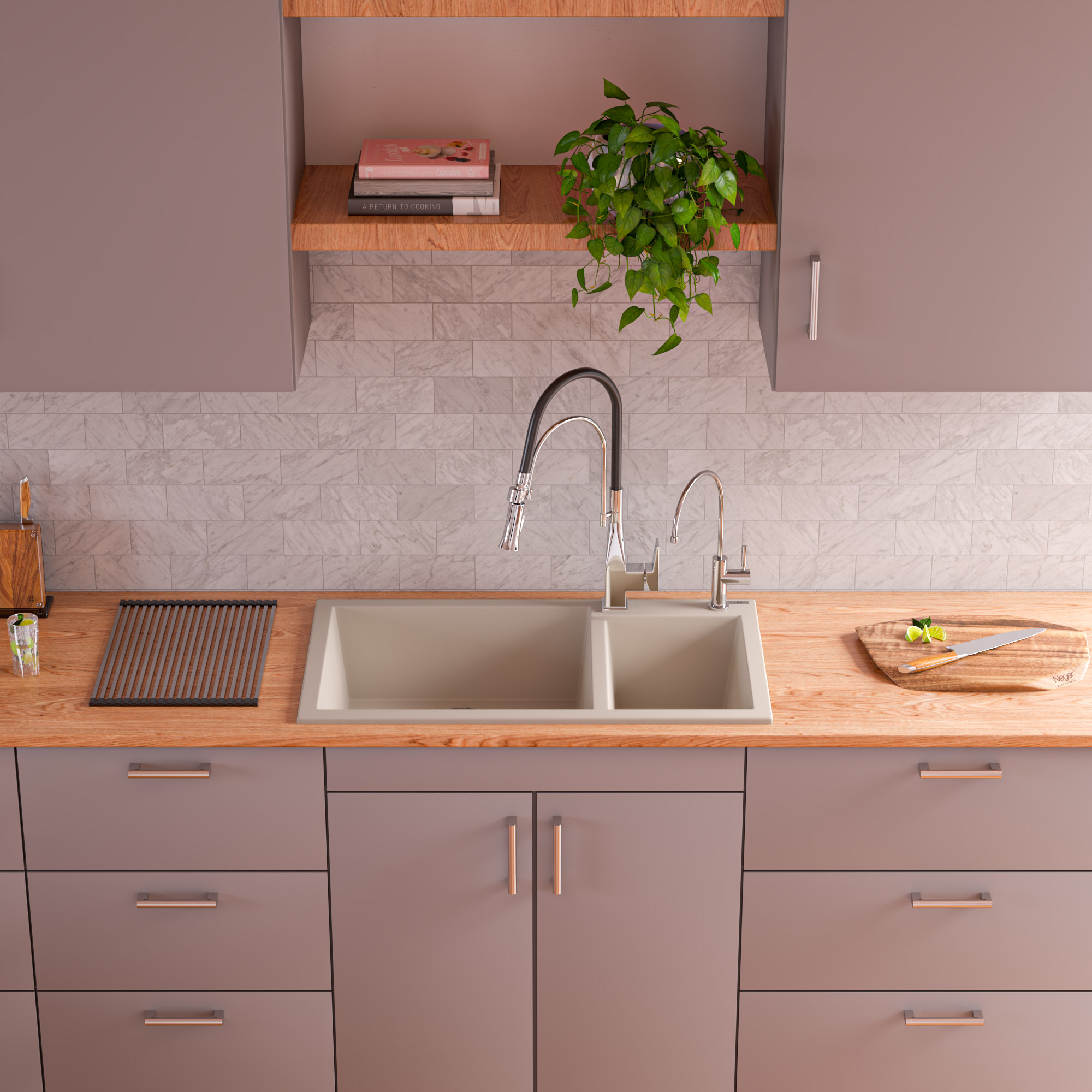 ALFI AB3319DI Double Bowl Drop-In Granite Kitchen Sink - image 6