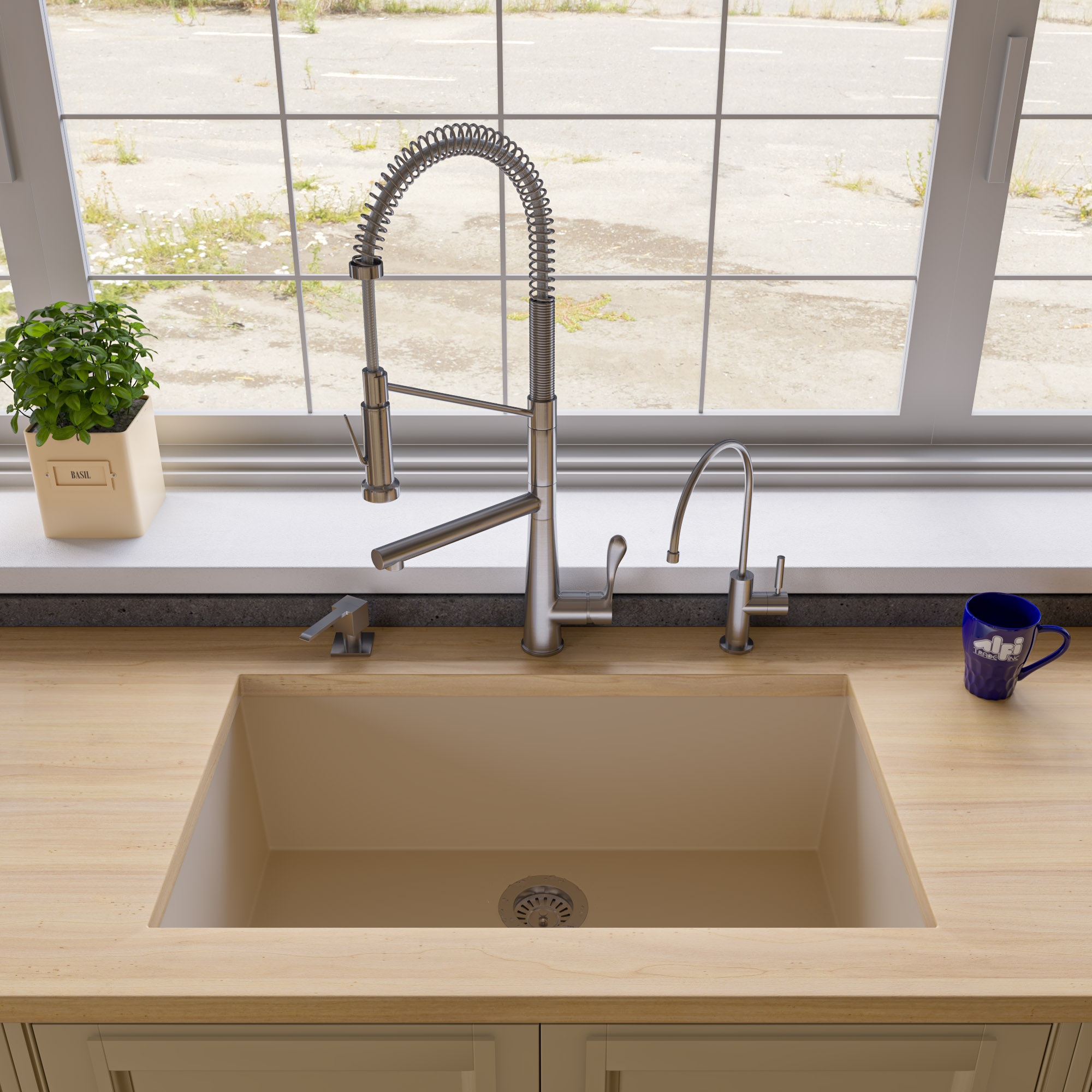 ALFI AB3322UM Single Bowl Undermount Granite Composite Kitchen Sink - image 2