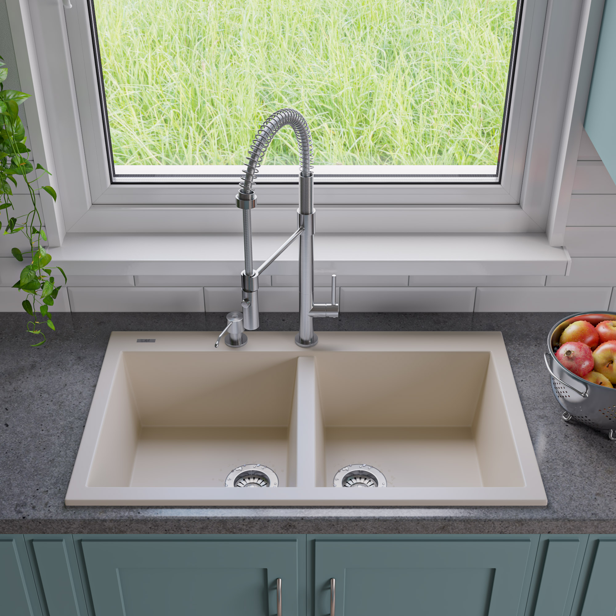 ALFI AB3420DI Double Bowl Granite Composite Kitchen Sink - image 2