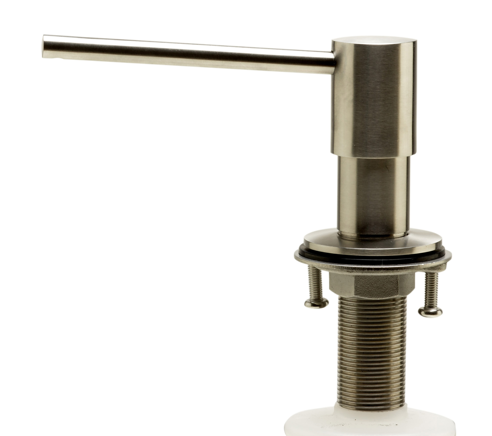 ALFI AB5006 Modern Round Brushed Stainless Steel Soap Dispenser - image 5