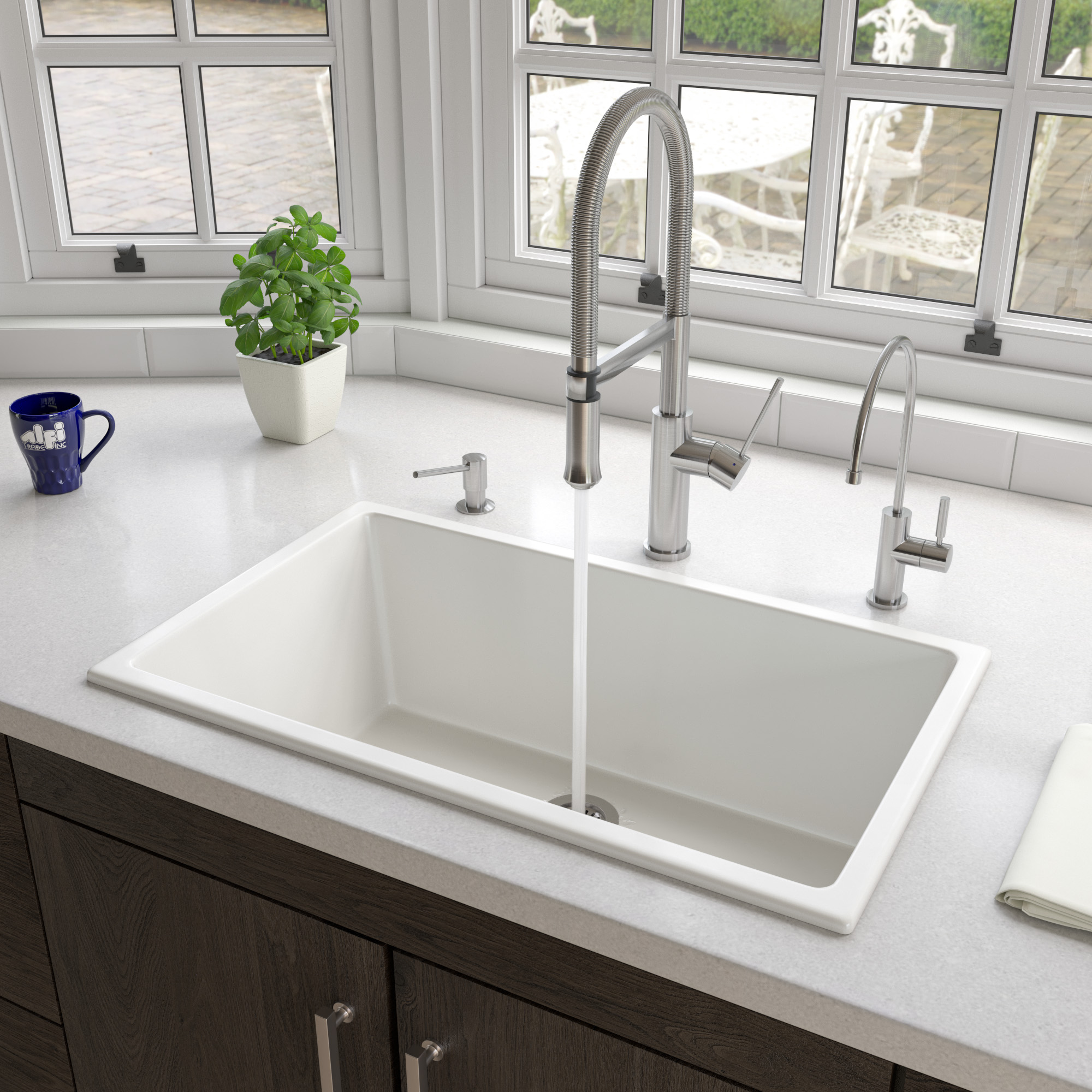 ALFI AB3018UD Fireclay Kitchen Sink