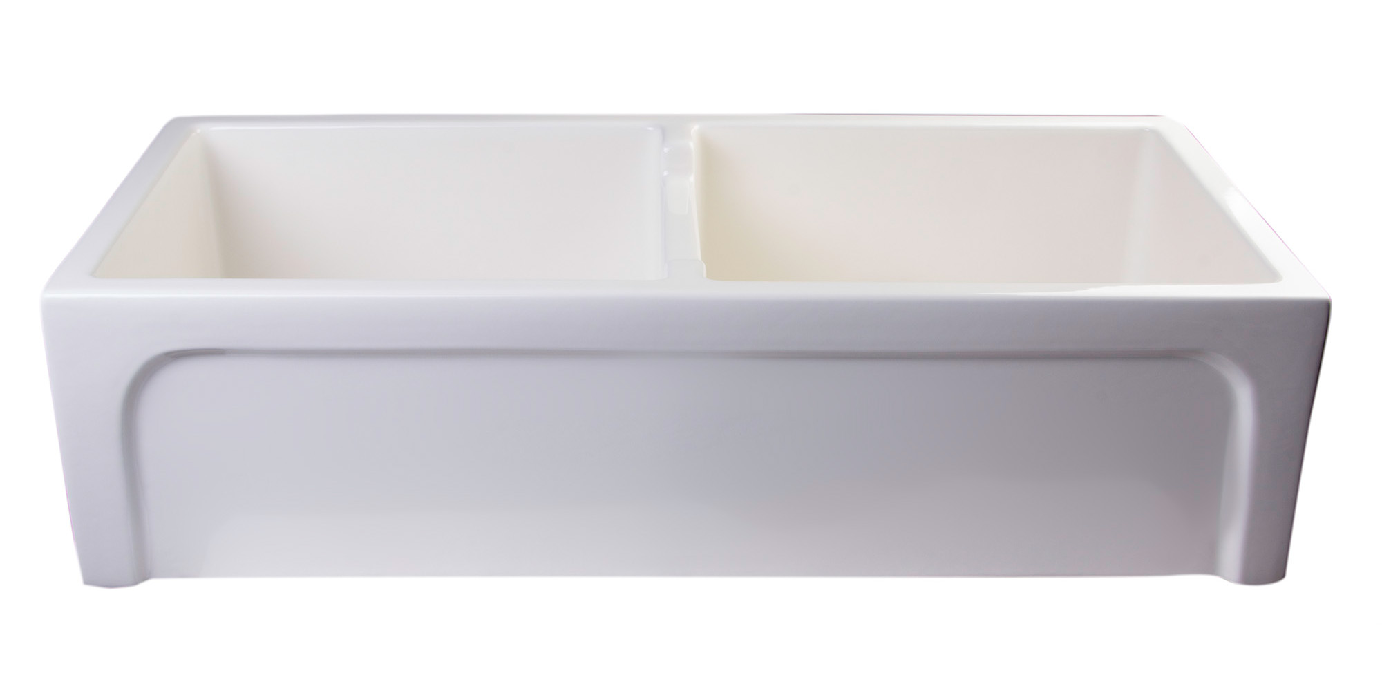 ALFI AB3918ARCH 39" Arched Apron Fireclay Double Bowl Farm Kitchen Sink - image 2