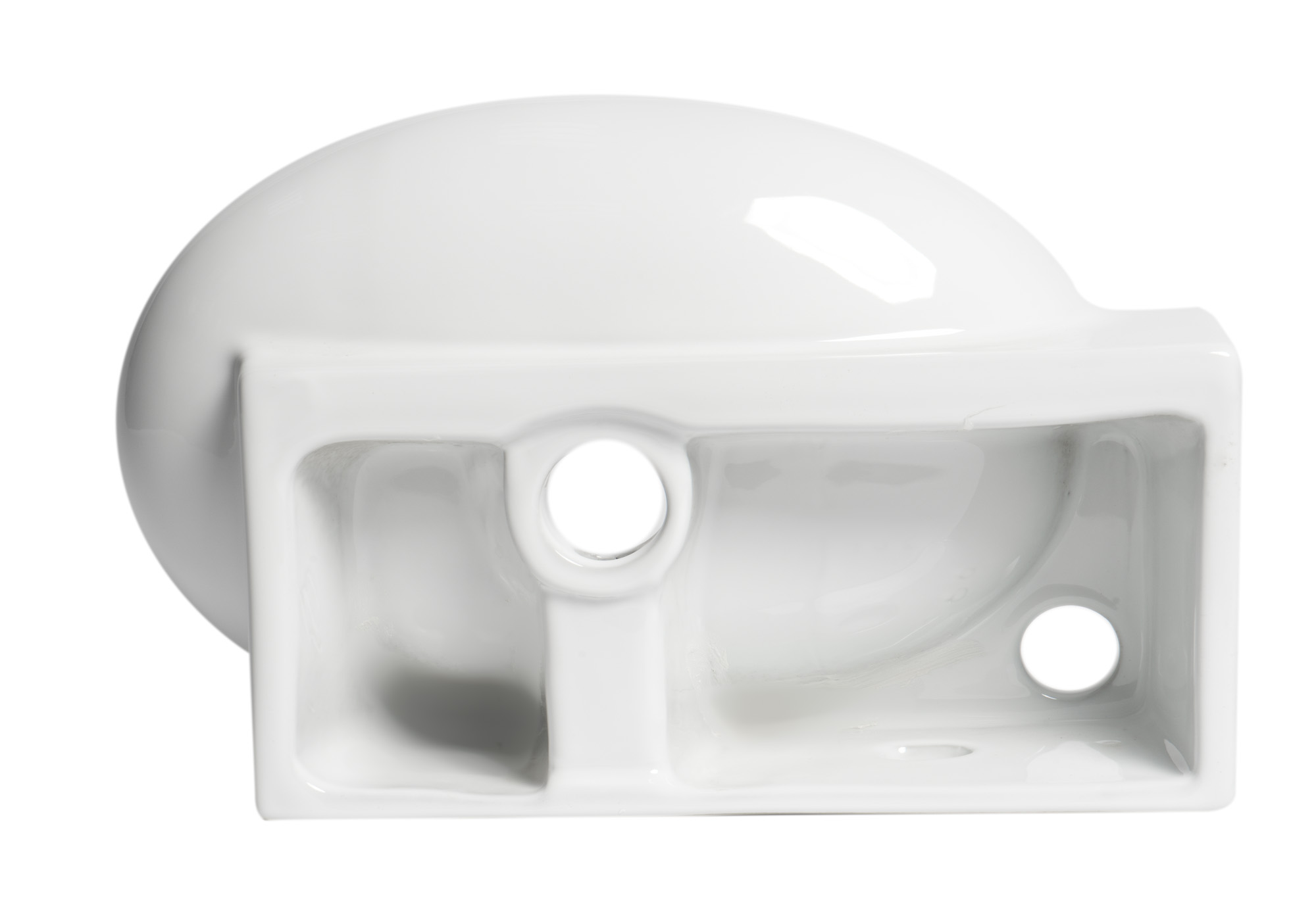 ALFI ABC117 17" Small White Wall Mounted Ceramic Sink, Bathroom Sink - image 2