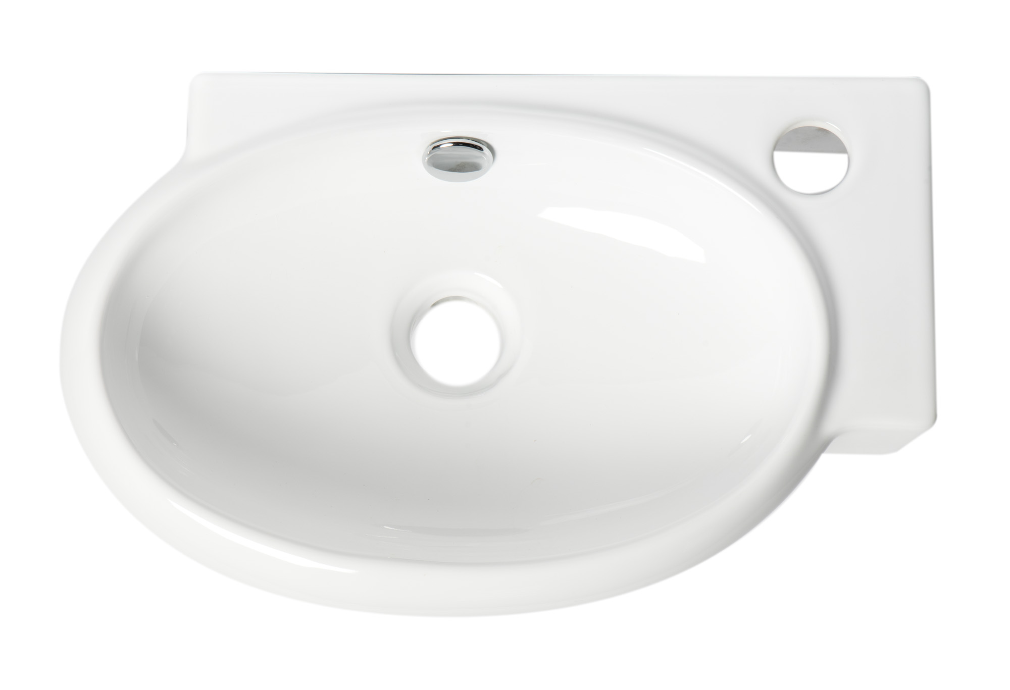 ALFI ABC117 17" Small White Wall Mounted Ceramic Sink, Bathroom Sink - image 5