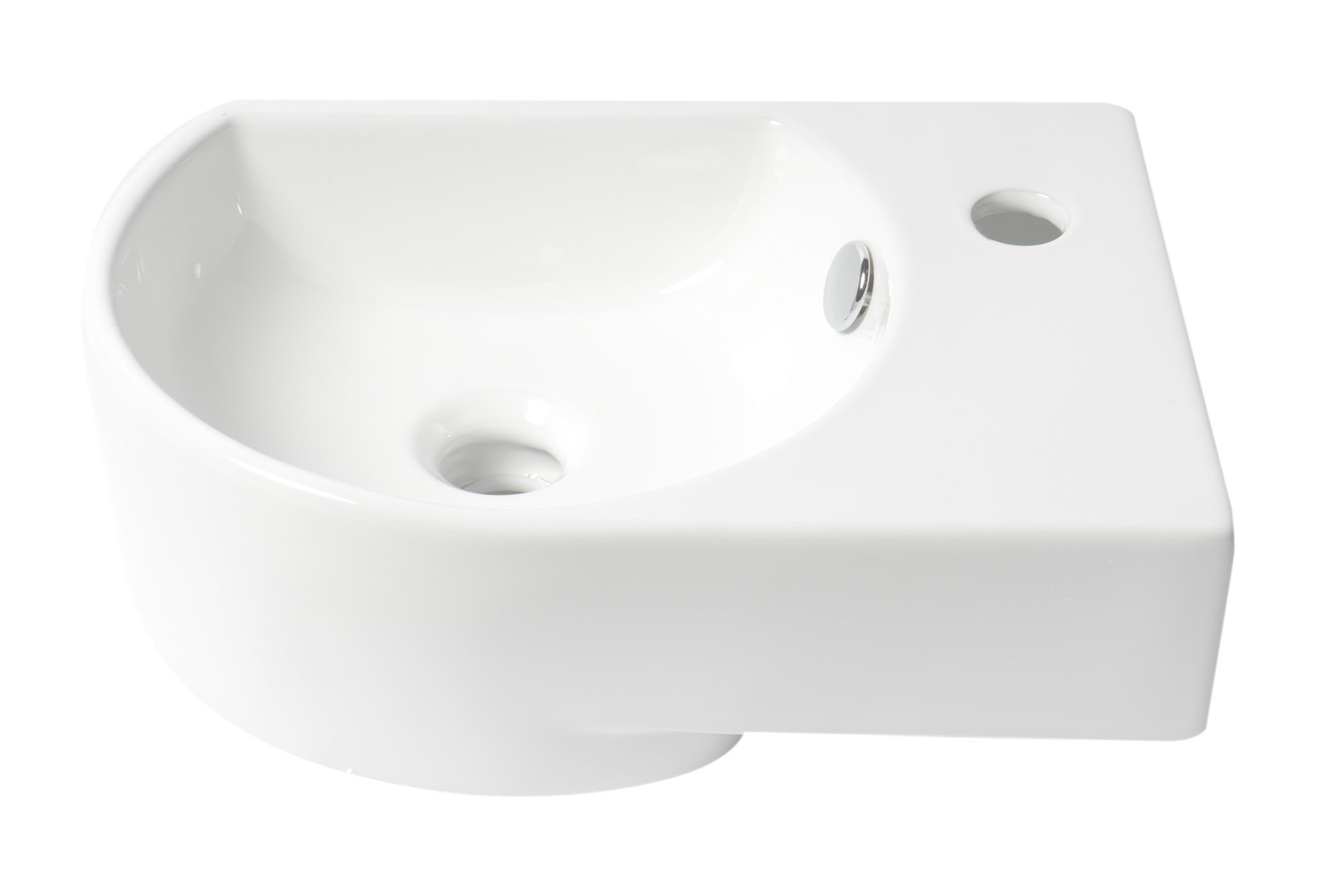 ALFI ABC119 16" White Wall Mounted Ceramic Bathroom Sink - image 3