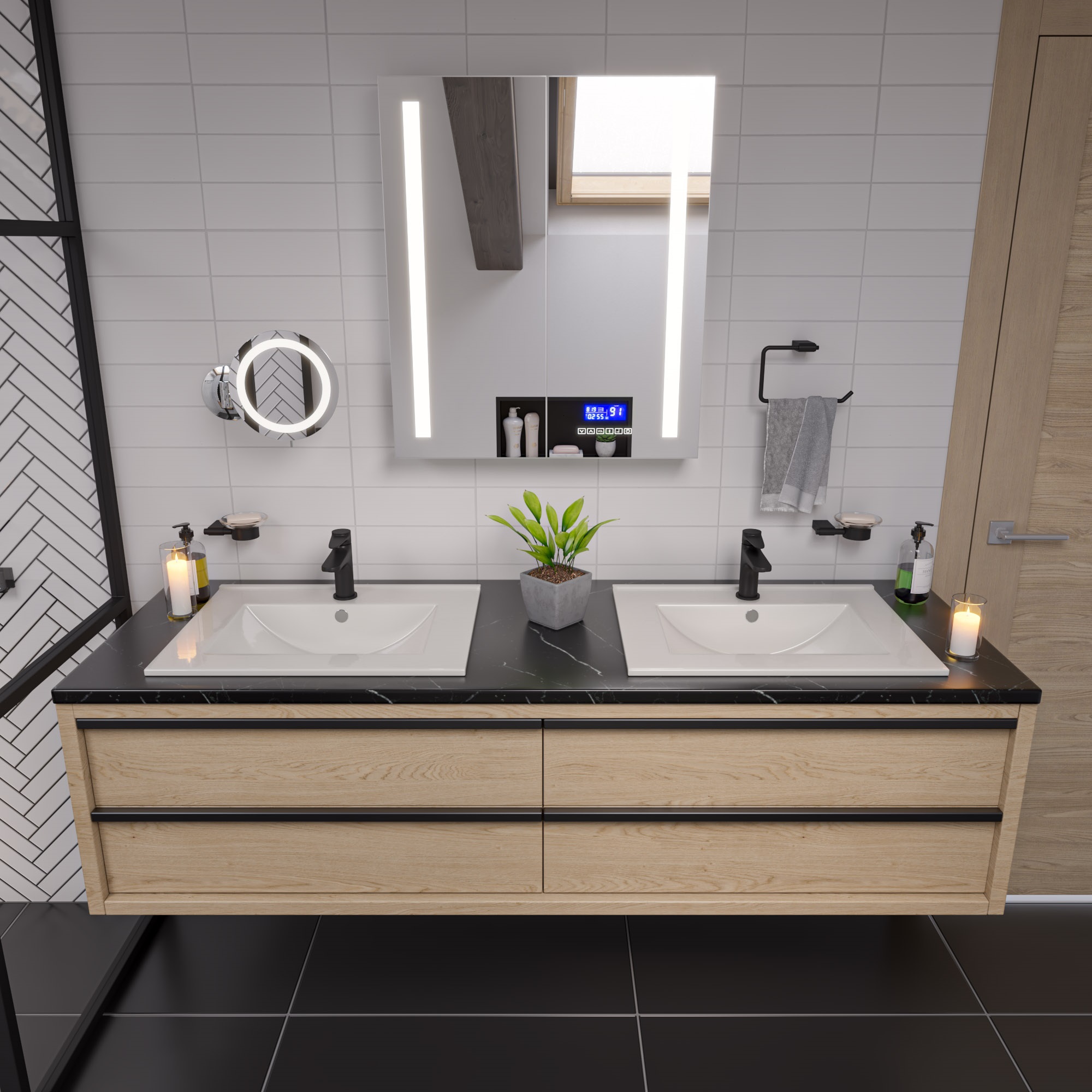 ALFI ABMC2630BT LED Bluetooth Medicine Cabinet - image 2