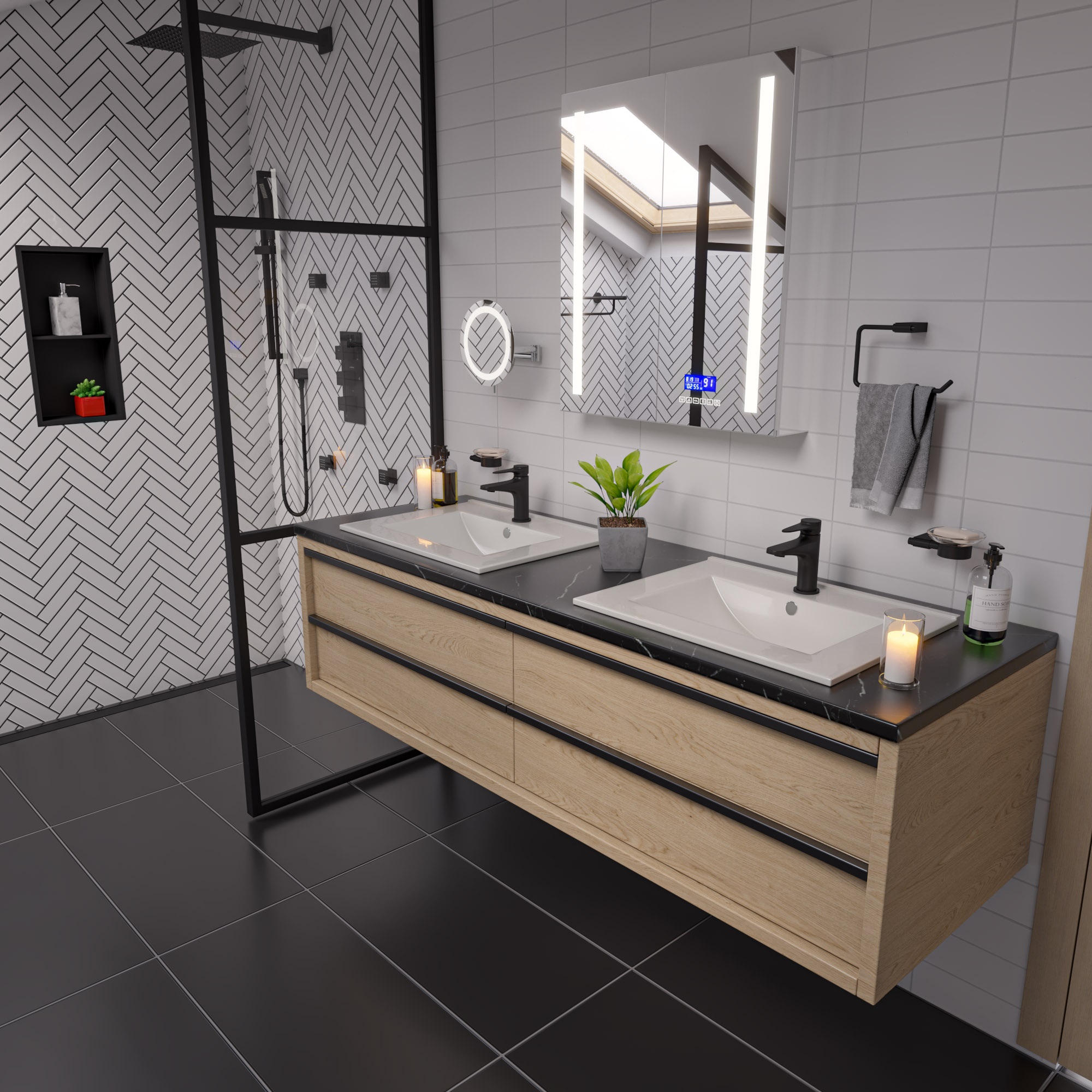 ALFI ABMC2630BT LED Bluetooth Medicine Cabinet - image 3