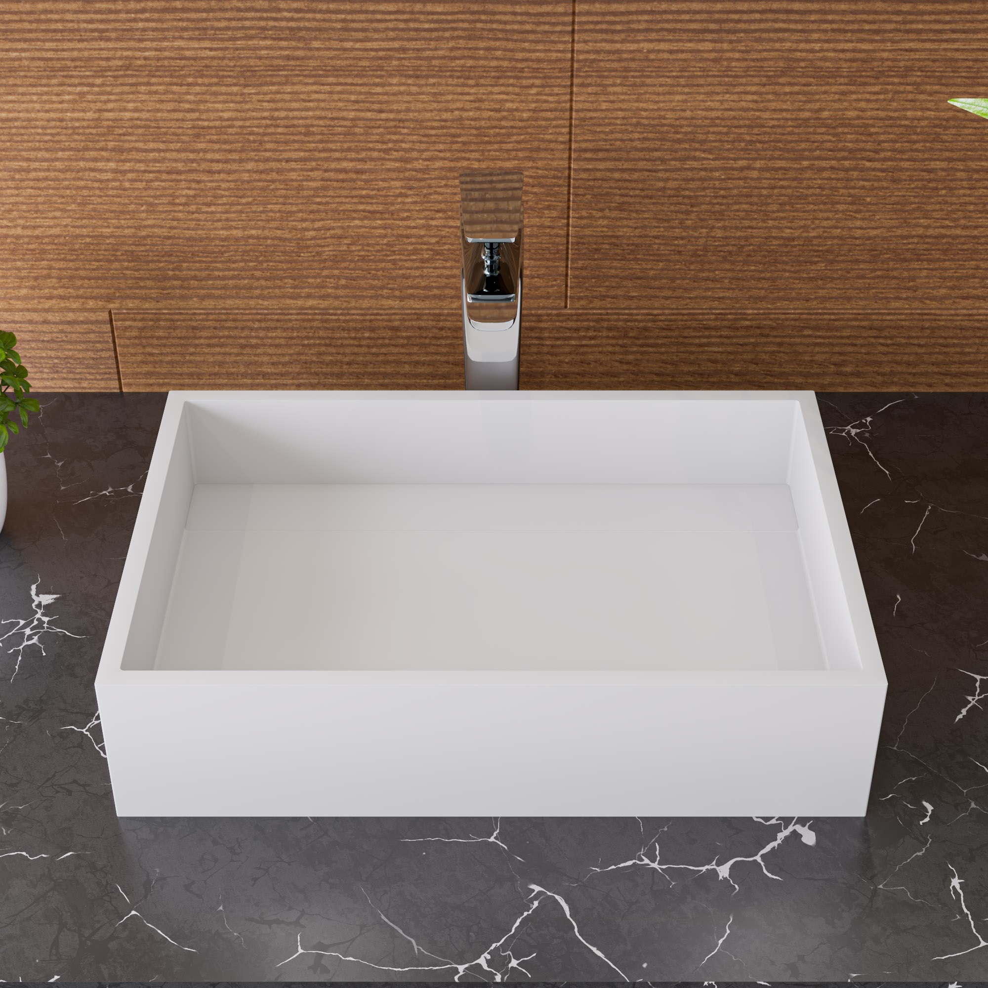 ALFI ABRS2014 White Matte Resin Bathroom Sink - image 2