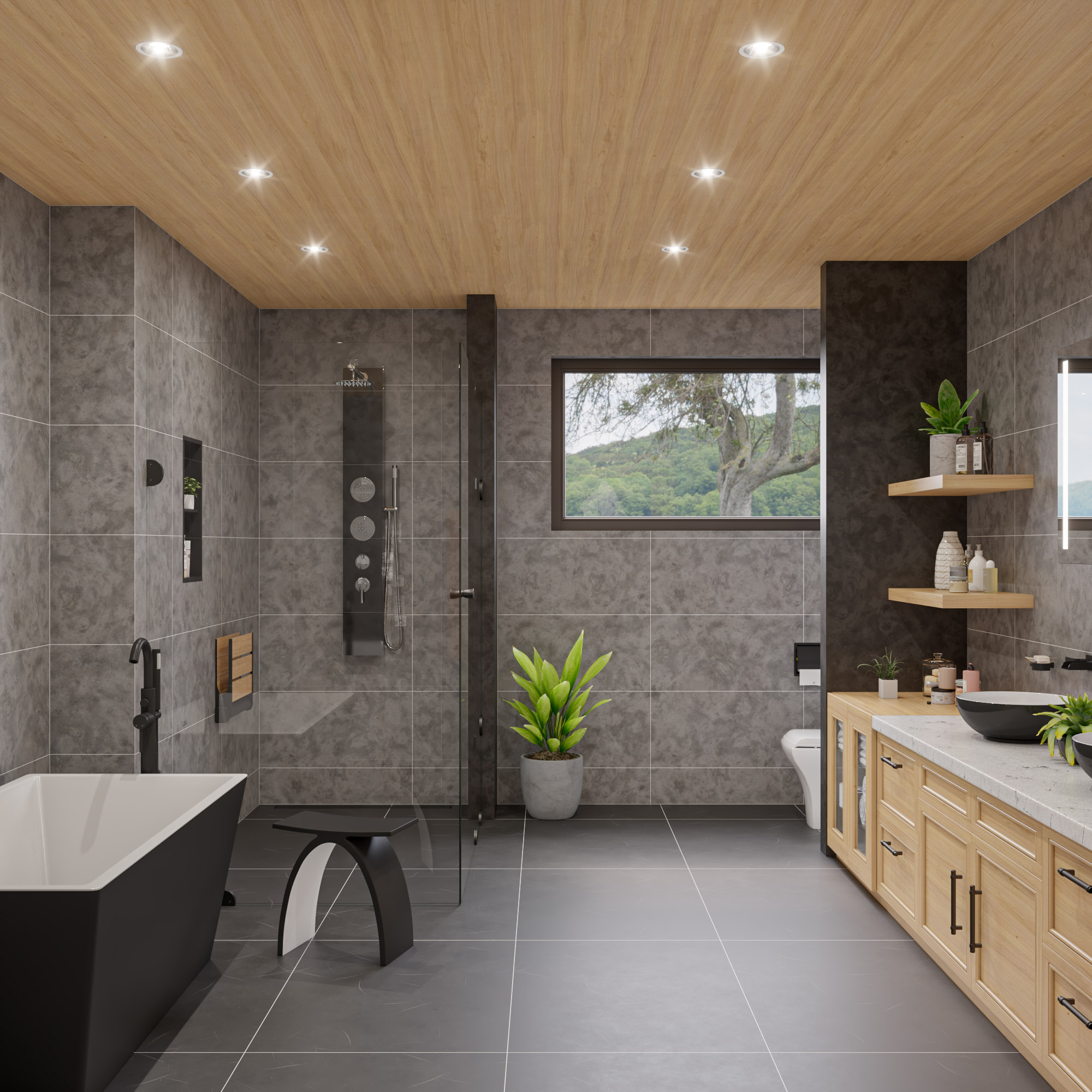 ALFI ABSP55B Black Glass Rain Shower Panel - image 3