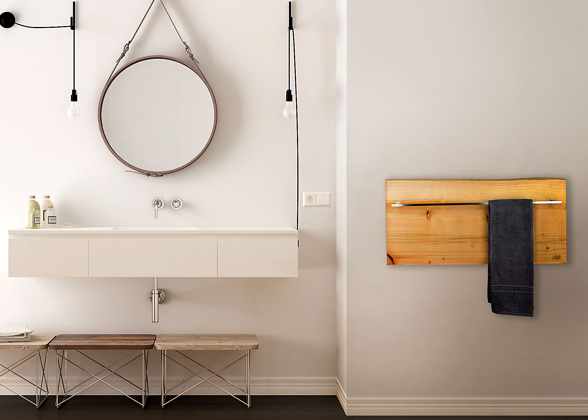 ALFI ABTW3216H Live Edge Cedar Wood Towel Warmer - image 2