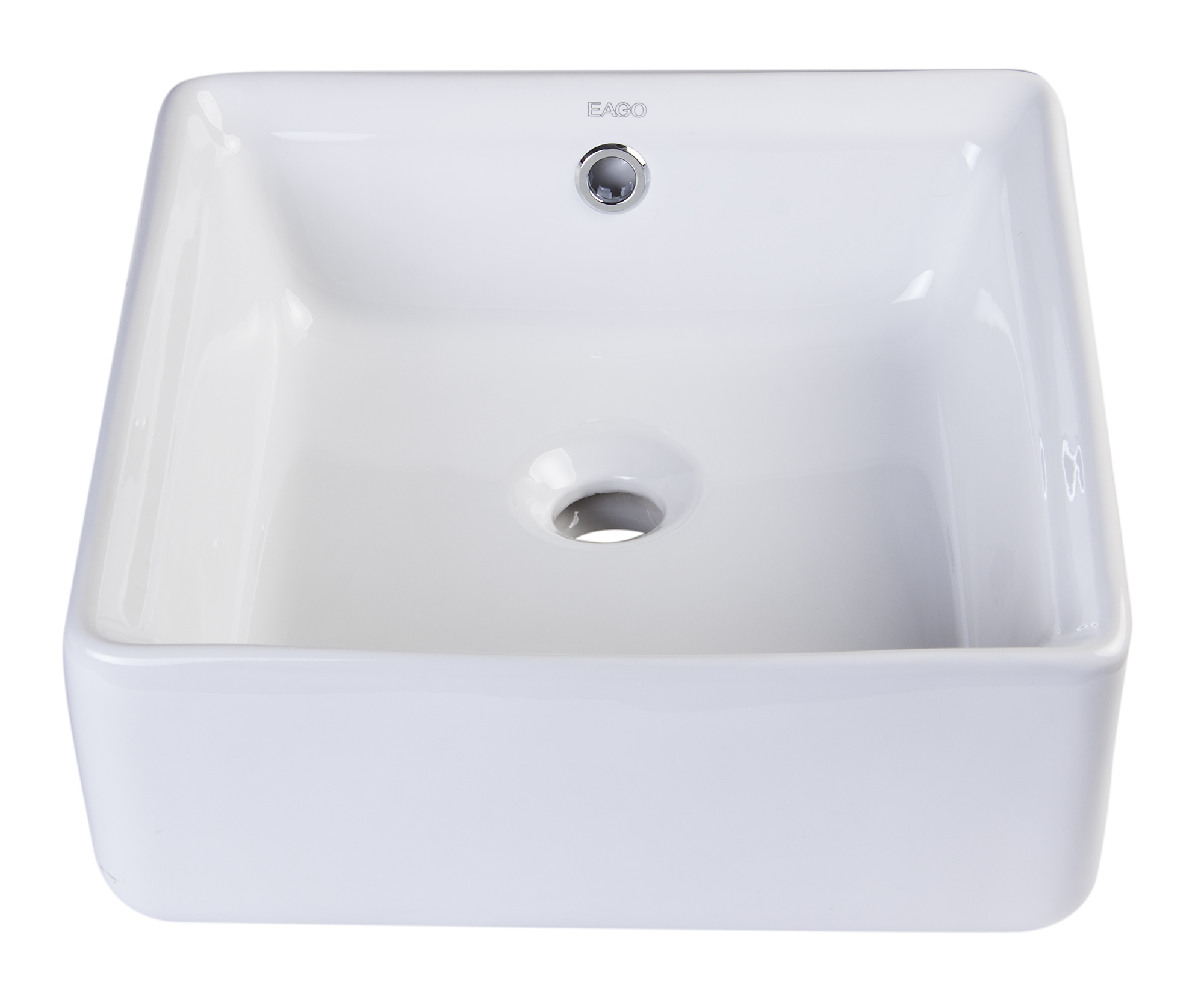EAGO BA130 15" Square Ceramic Vessel Bathroom Sink - image 3