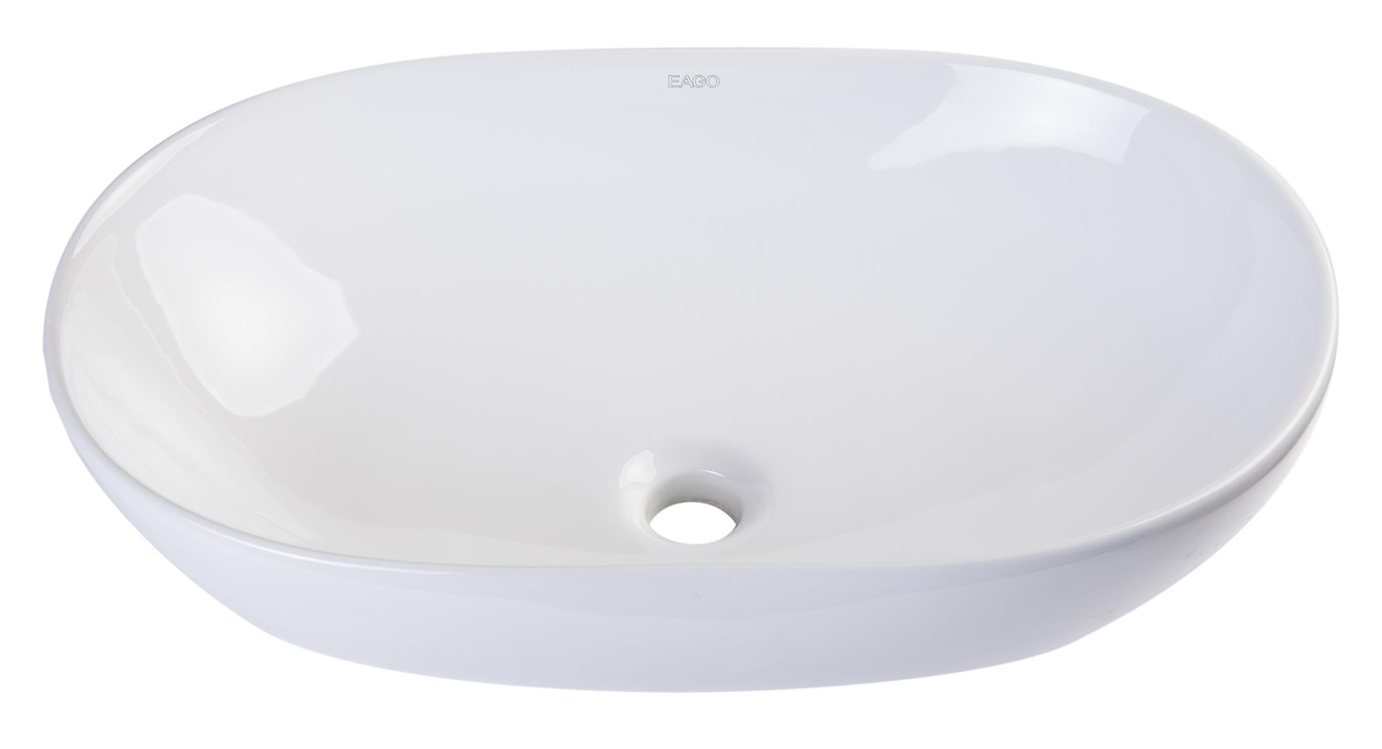 EAGO BA352 23" Oval Ceramic Above Mount Vessel Bathroom Sink - image 3