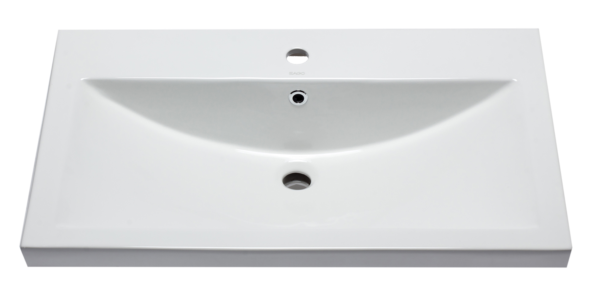 EAGO BH001 Ceramic Rectangular Drop-In Bathroom Sink - image 3