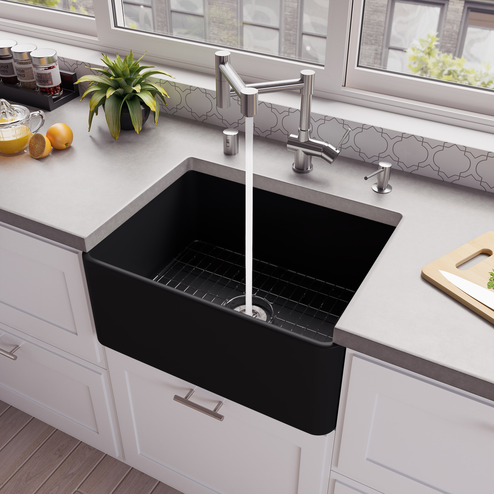 ALFI ABF2418 Fireclay Farm Kitchen Sink - image 1