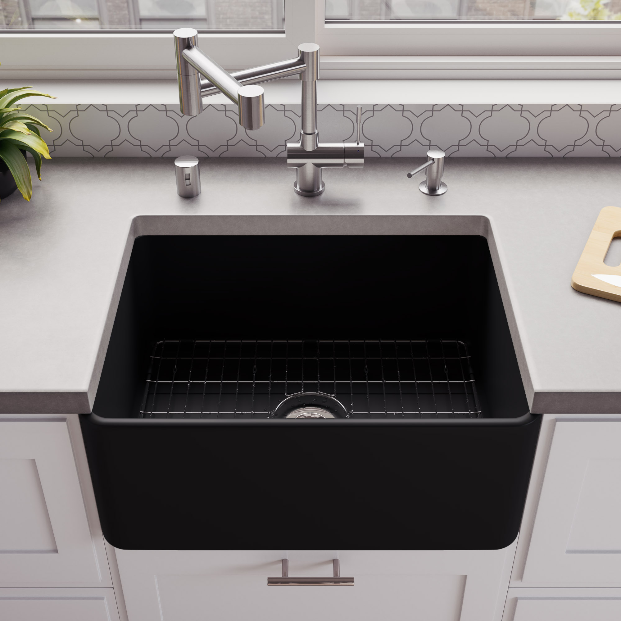 ALFI ABF2418 Fireclay Farm Kitchen Sink - image 2