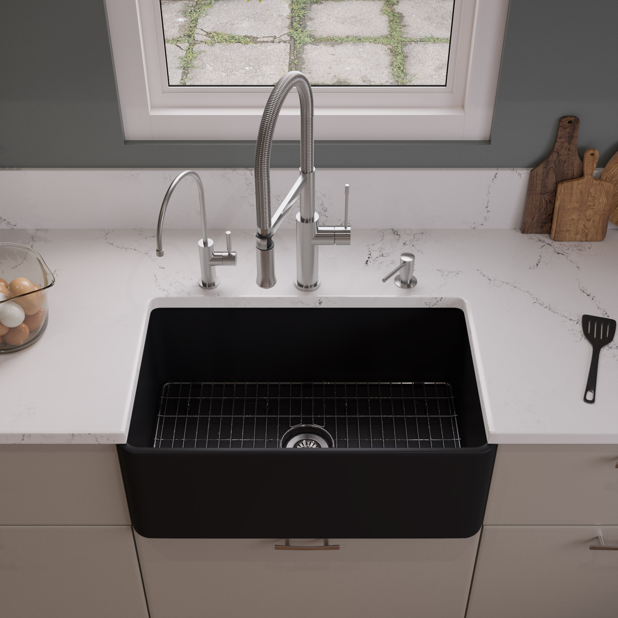 ALFI ABF3018 30" Fireclay Farm Kitchen Sink - image 2