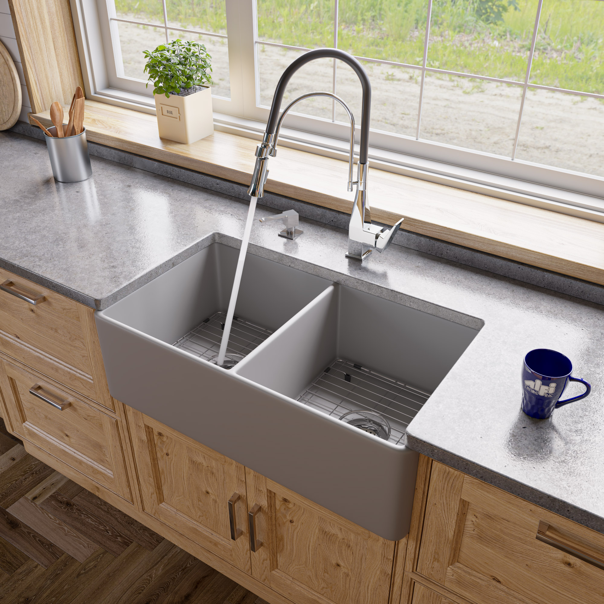 ALFI ABF3318D Farm Kitchen Sink