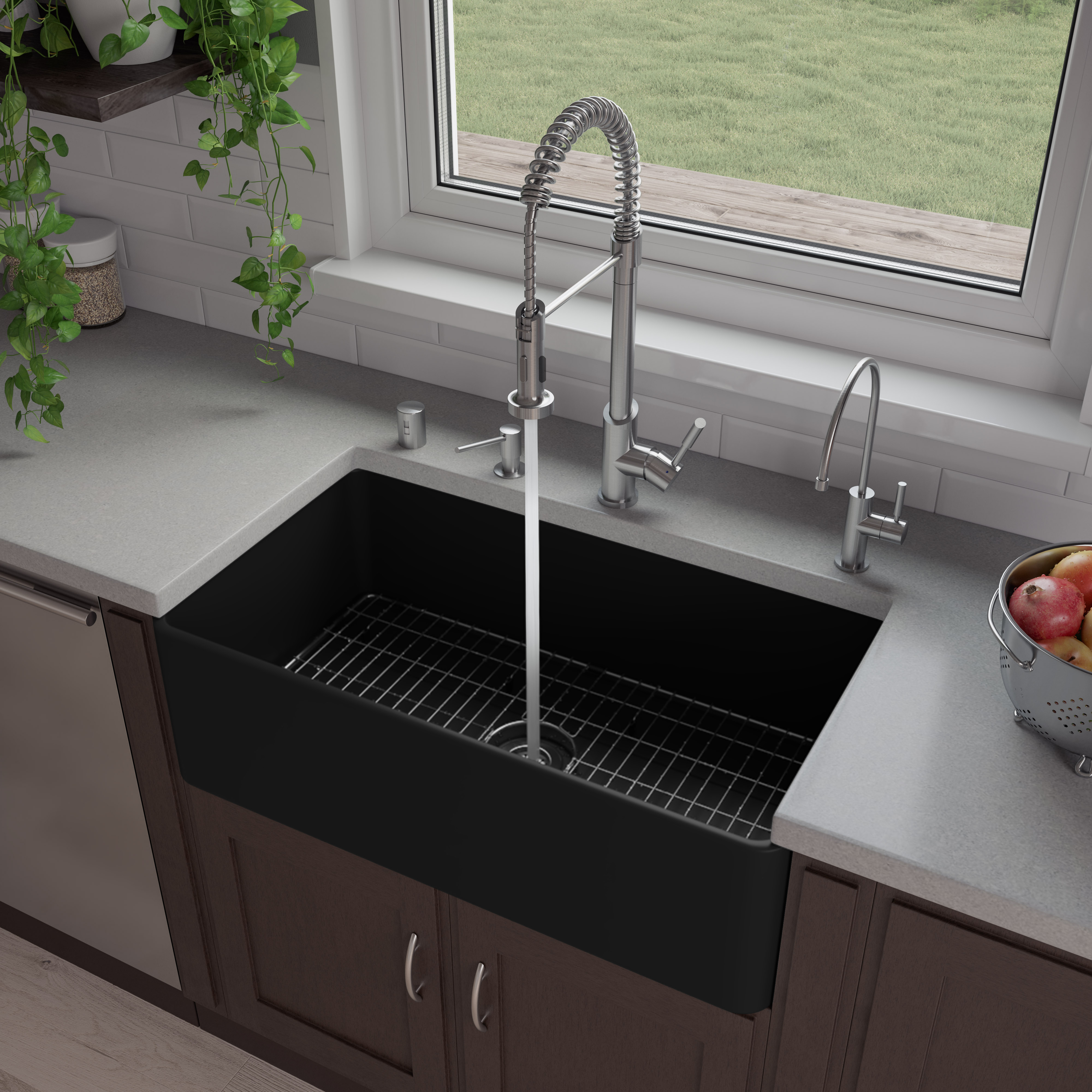 ALFI ABF3318S Fireclay Farm Kitchen Sink - image 1
