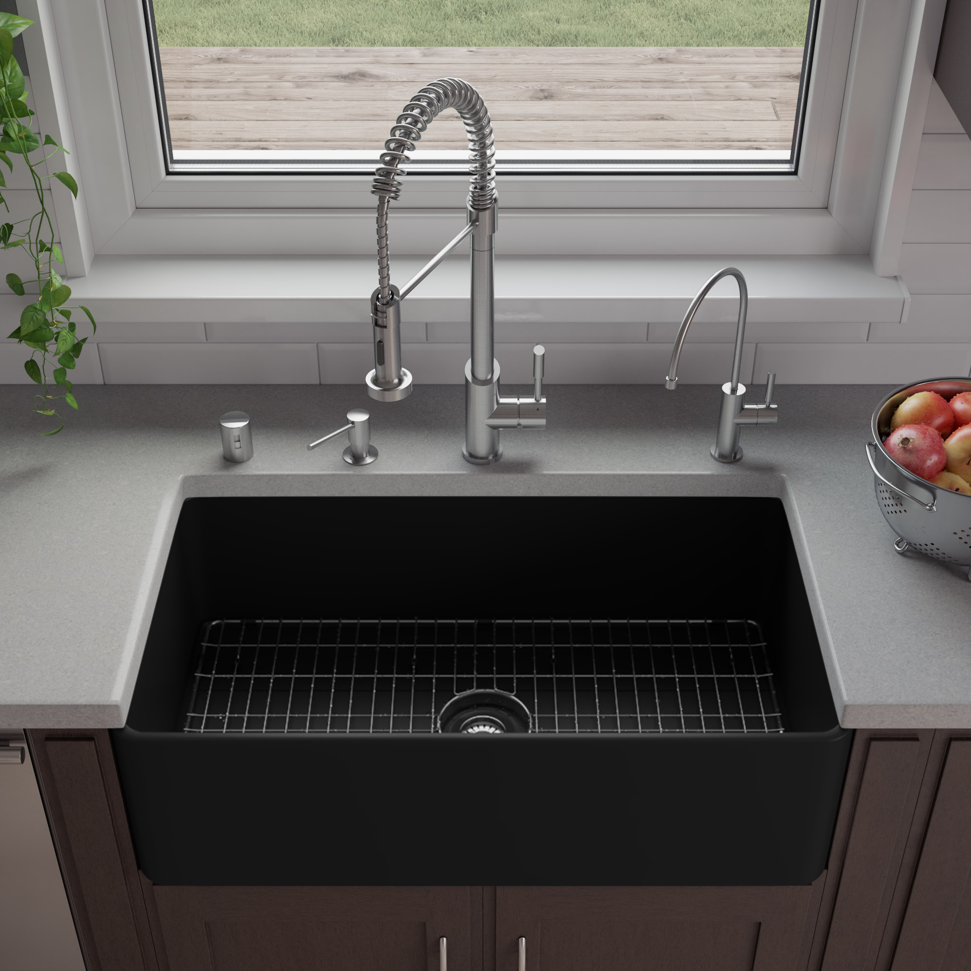 ALFI ABF3318S Fireclay Farm Kitchen Sink - image 2