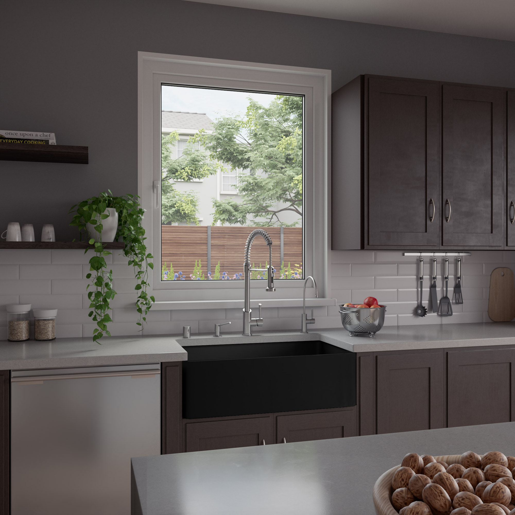 ALFI ABF3318S Fireclay Farm Kitchen Sink - image 3