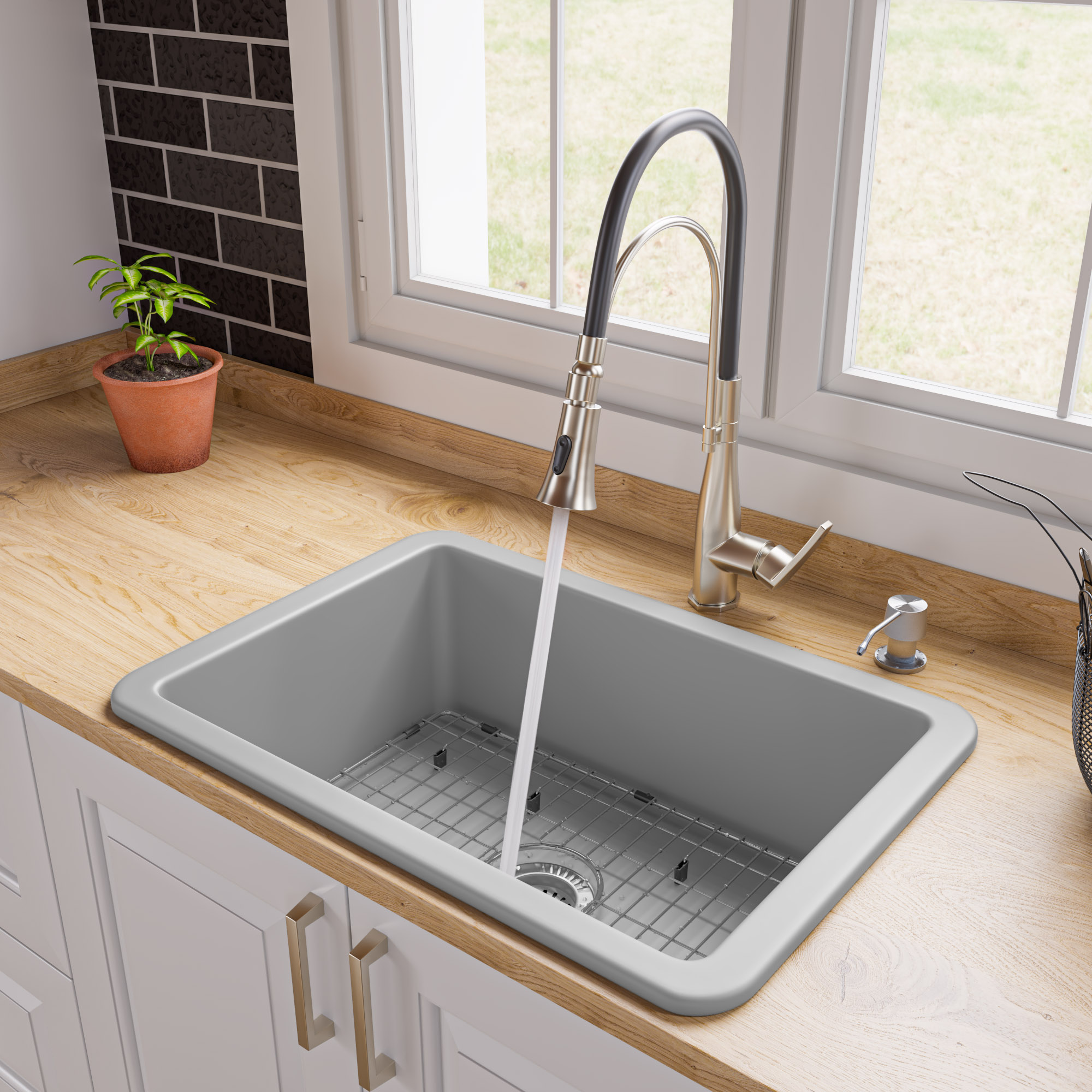 ALFI ABF2718UD Fireclay Kitchen Sink