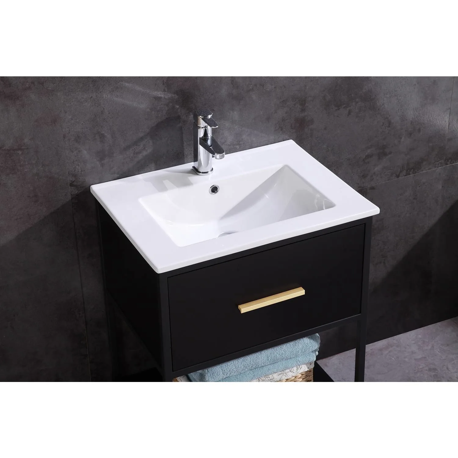 Legion Furniture 24 Inch White Ceramic Top and Sink Vanity Cabinet - image 4