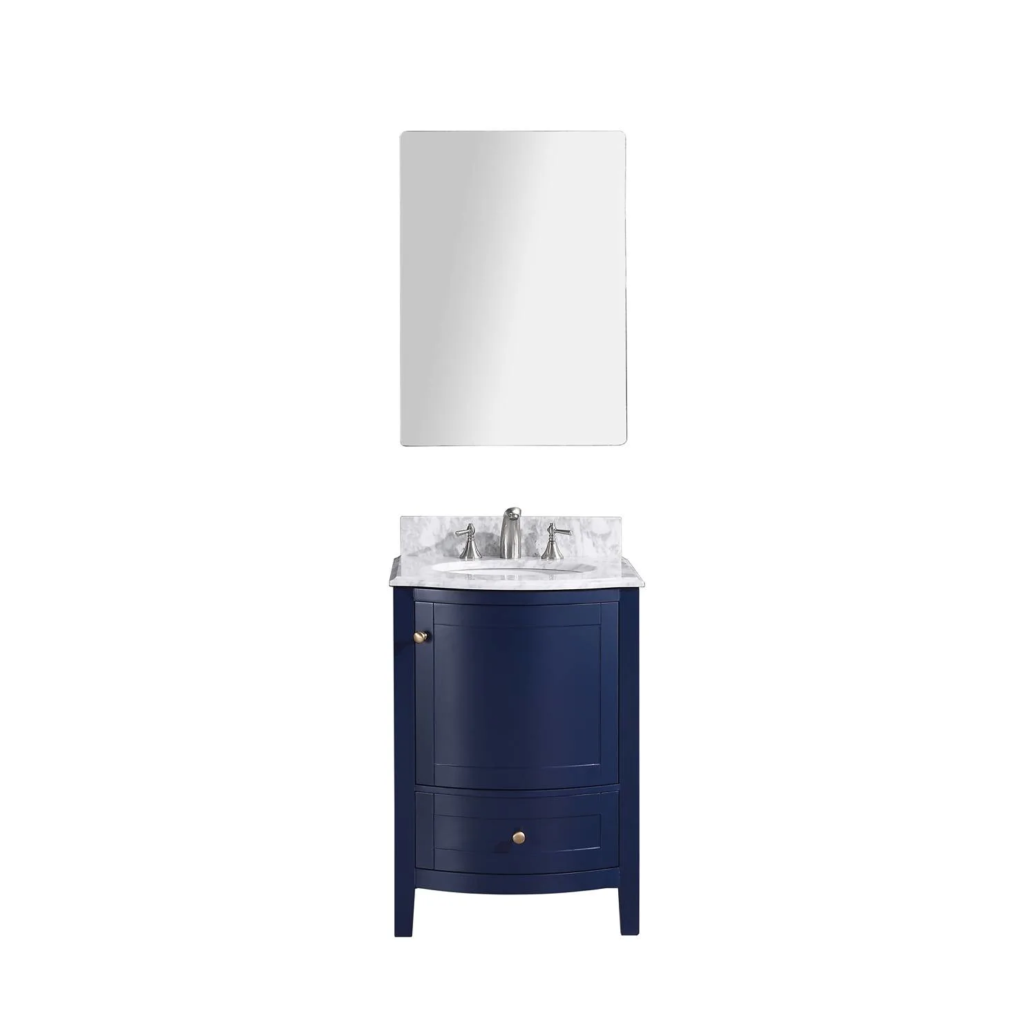 Legion Furniture 24 Inch Marble Top White Ceramic Sink Vanity Cabinet