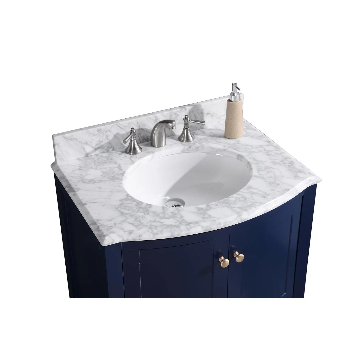 Legion Furniture 30 Inch Marble Top White Ceramic Sink Vanity Cabinet - image 6
