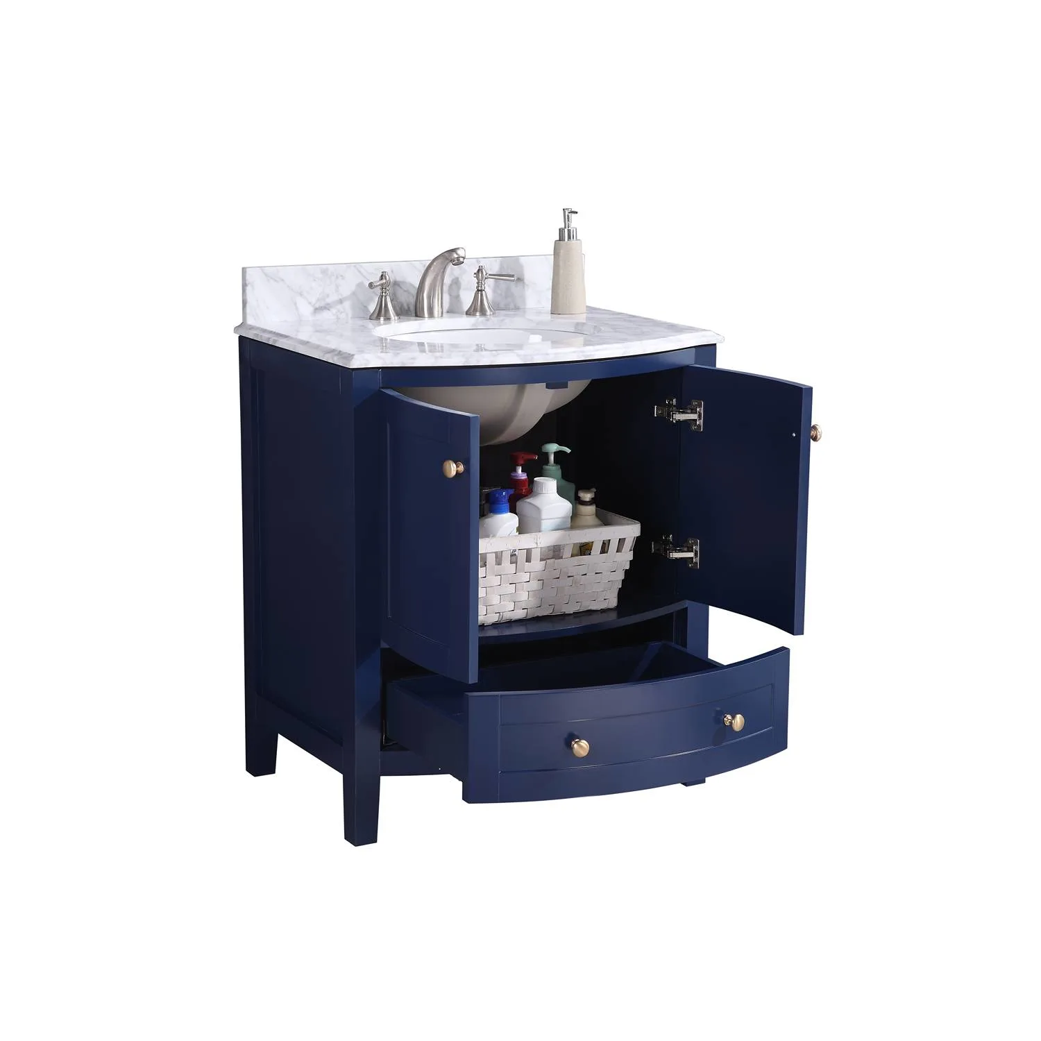 Legion Furniture 30 Inch Marble Top White Ceramic Sink Vanity Cabinet - image 8