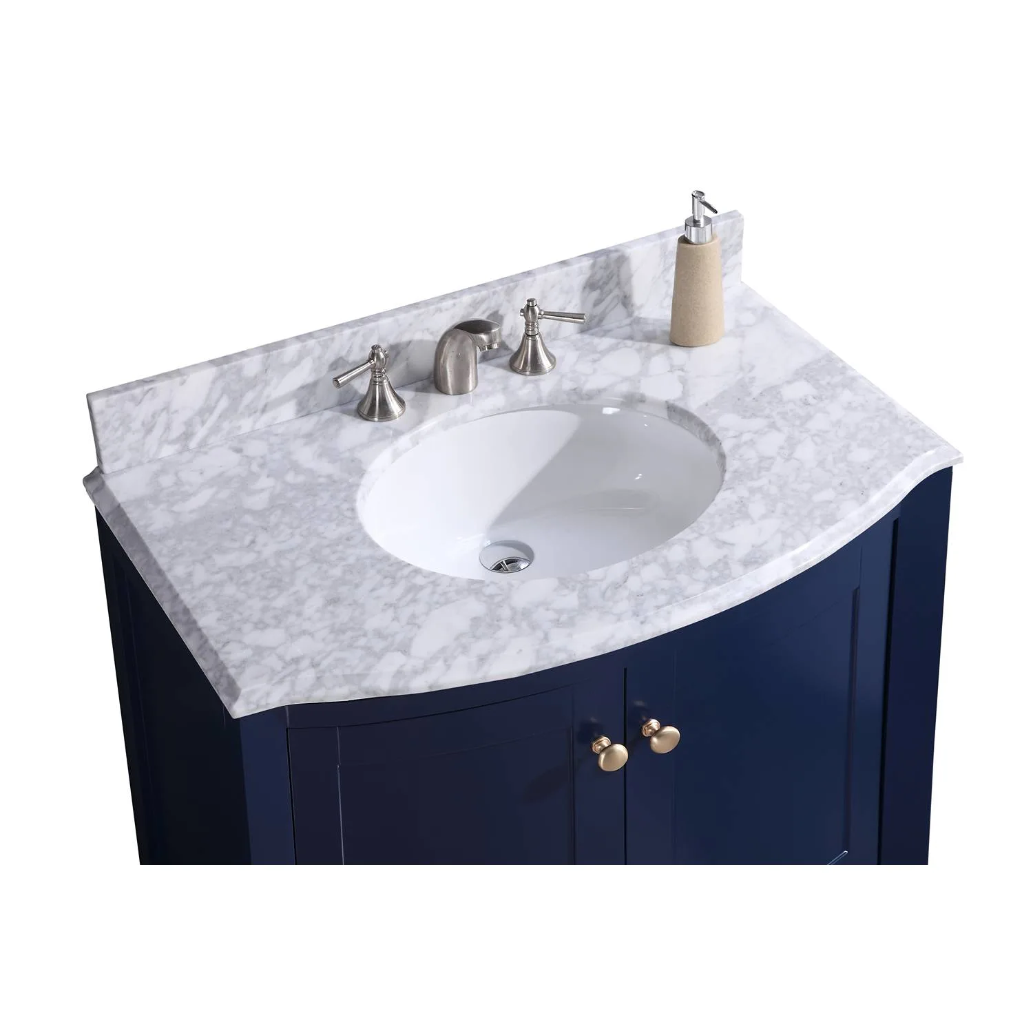 Legion Furniture 36 Inch Marble Top White Ceramic Sink Vanity Cabinet - image 6