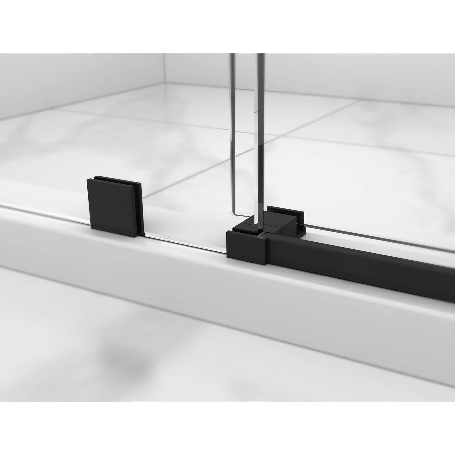 Legion Furniture 56-60 Inch Short Single Sliding Frameless Shower Door - image 3