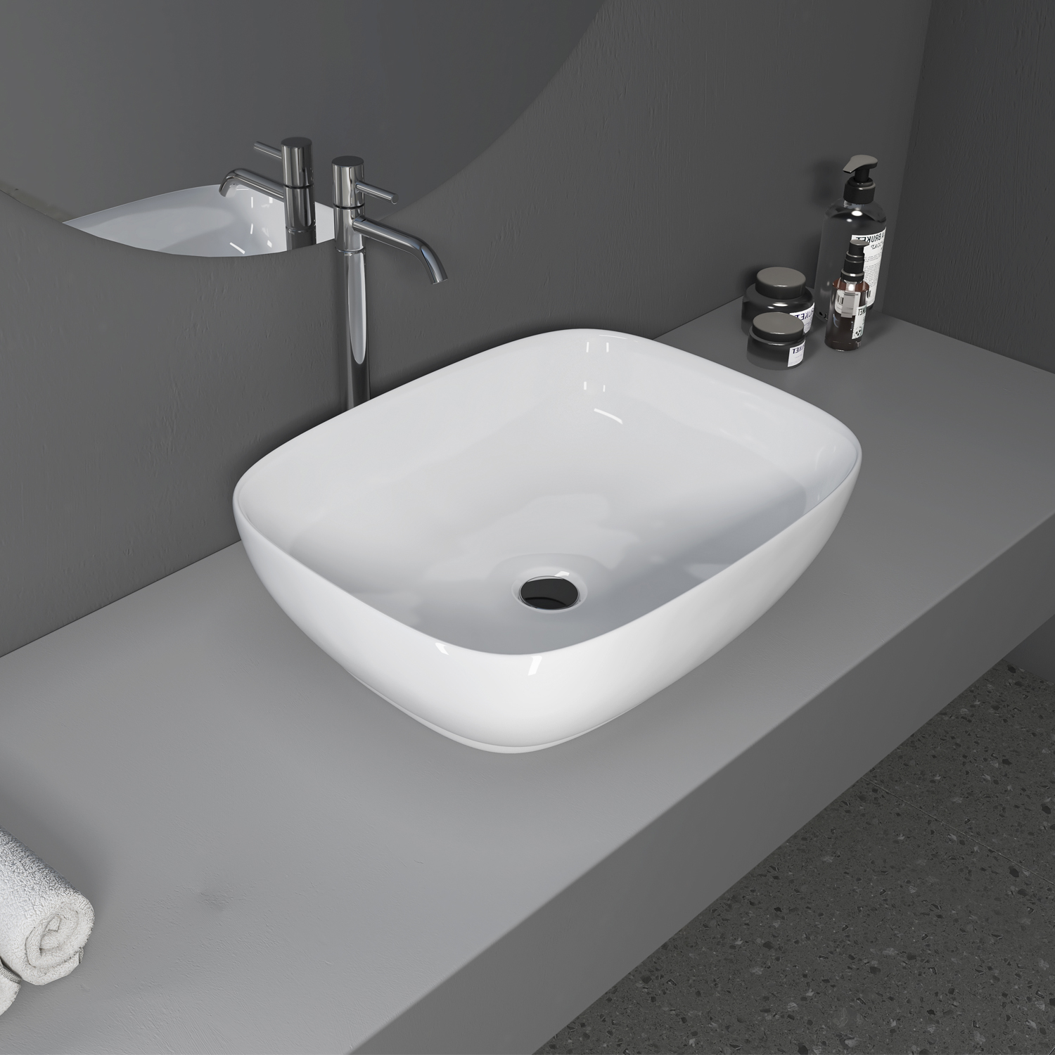 Altair Tahoe Oval Ceramic Bathroom Vanity Sink - image 5