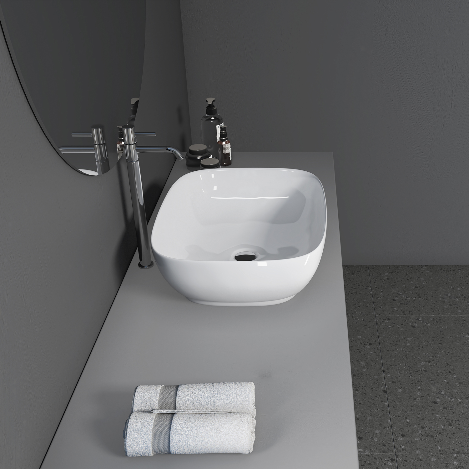 Altair Tahoe Oval Ceramic Bathroom Vanity Sink - image 7