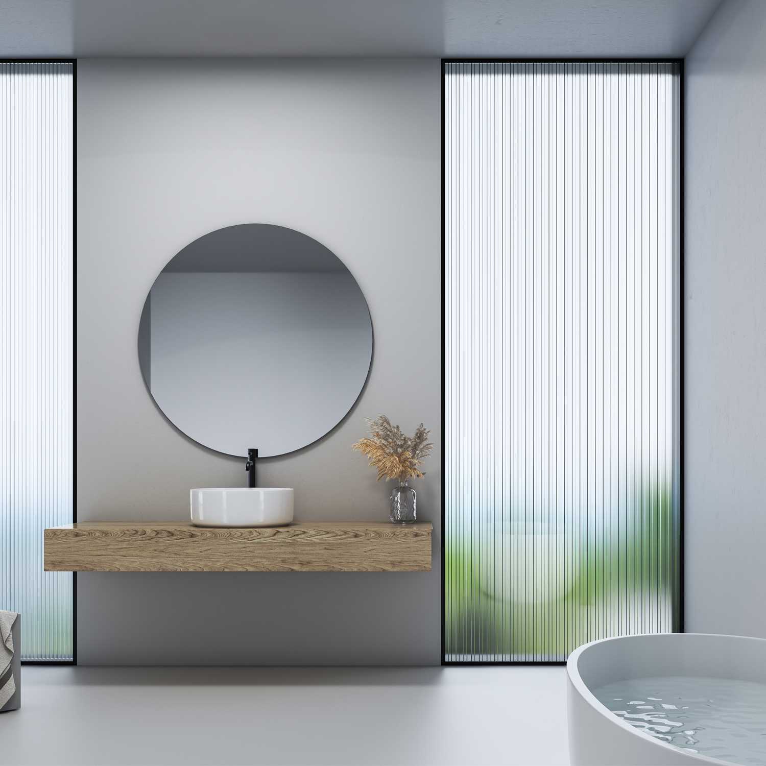 Altair Sabine Round Ceramic Bathroom Vanity Sink - image 11