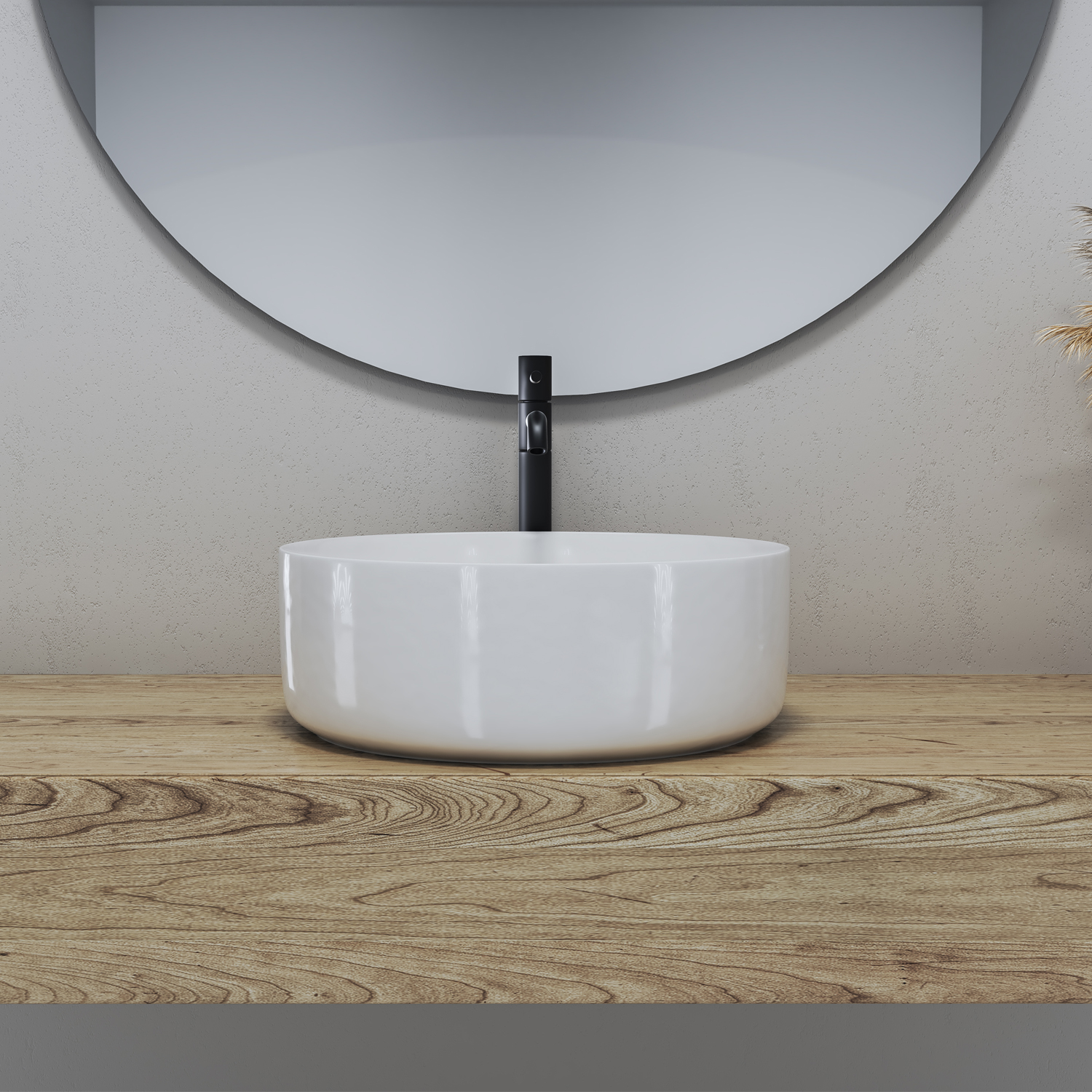 Altair Sabine Round Ceramic Bathroom Vanity Sink - image 9