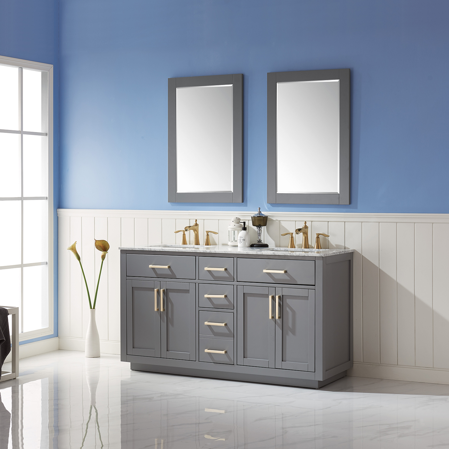 Altair Ivy 60-Inch Double Bathroom Vanity - image 3