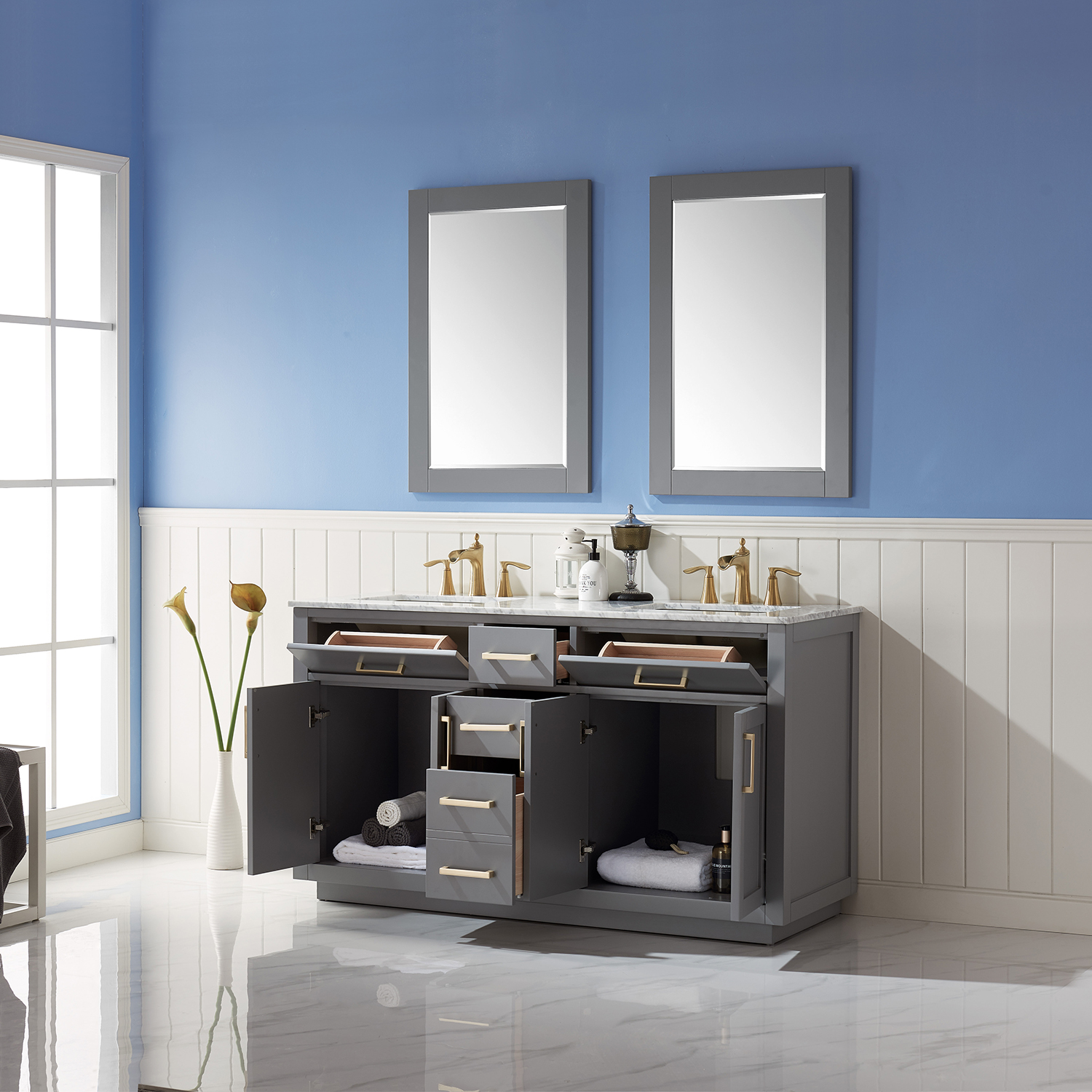Altair Ivy 60-Inch Double Bathroom Vanity - image 4