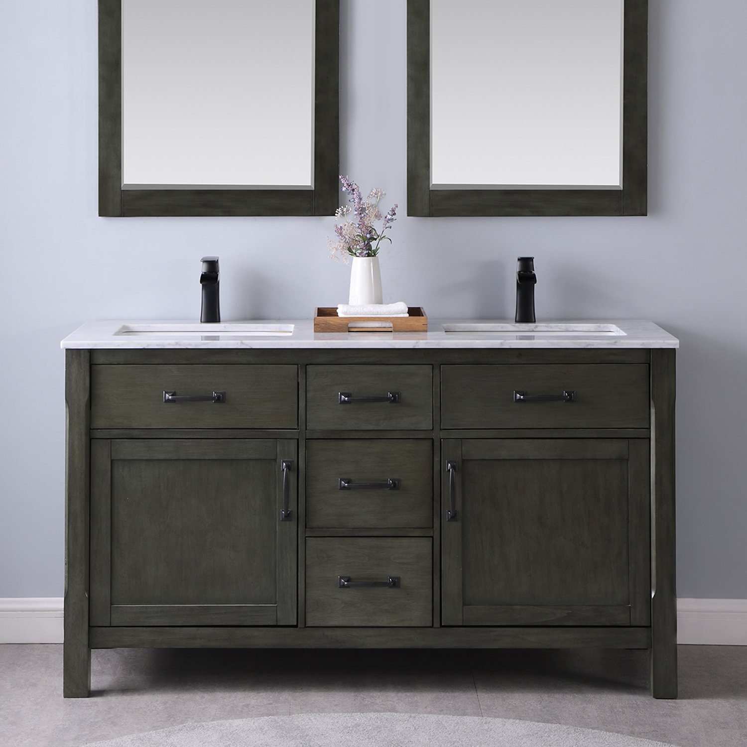 Altair Maribella 60" Double Bathroom Vanity