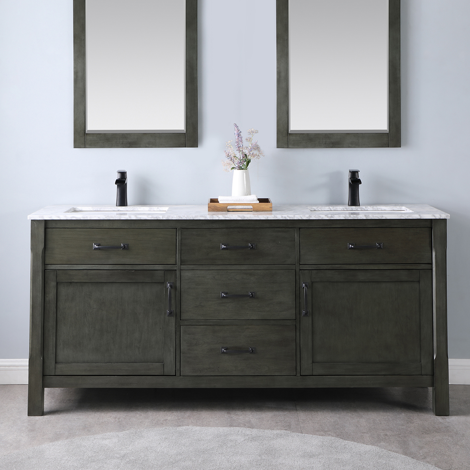 Altair Maribella 72" Double Bathroom Vanity