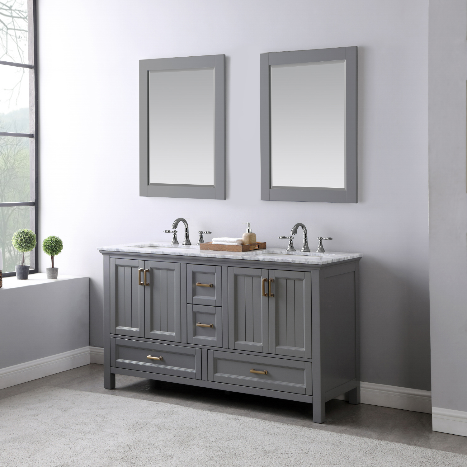 Altair Isla 60-Inch Double Bathroom Vanity - image 3