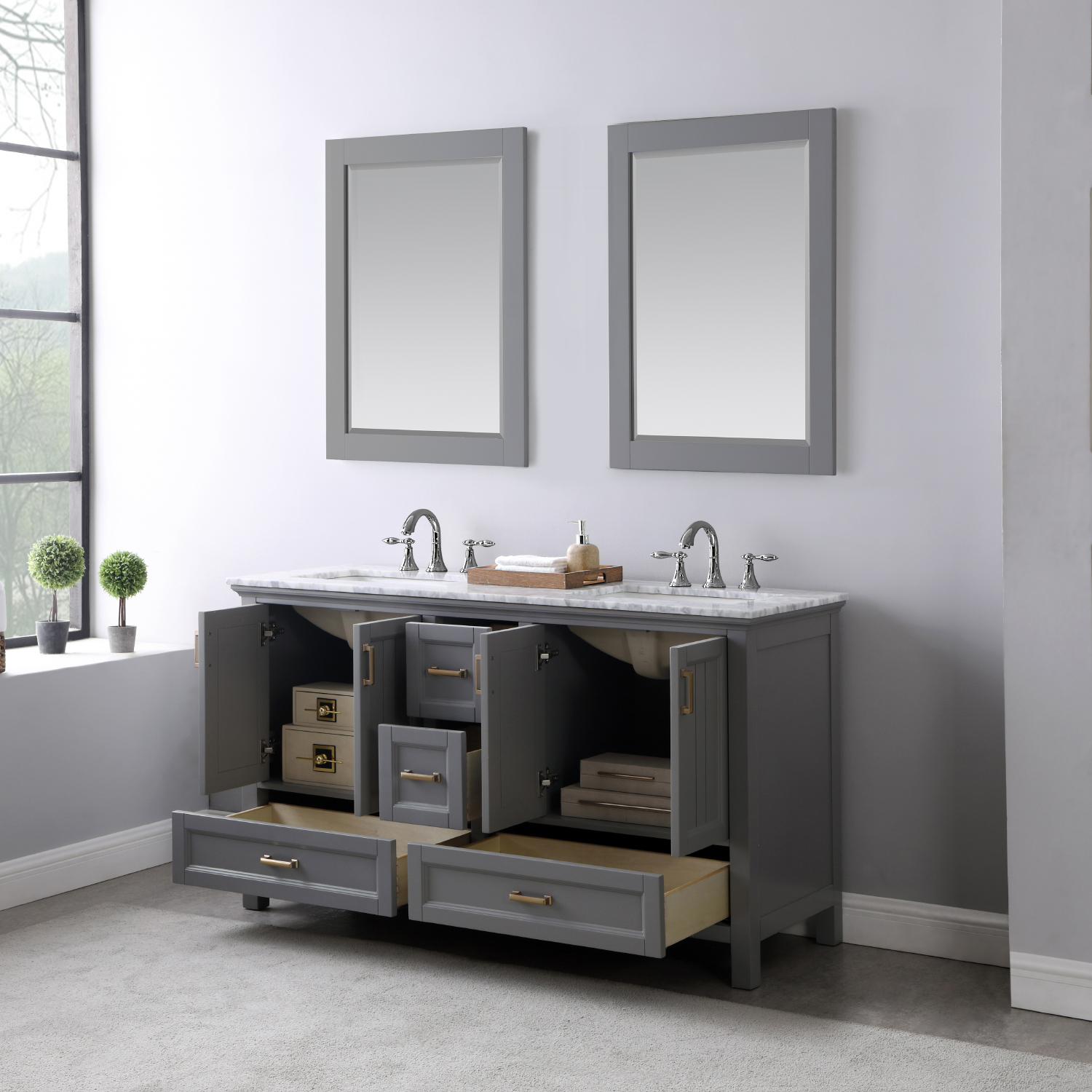 Altair Isla 60-Inch Double Bathroom Vanity - image 4