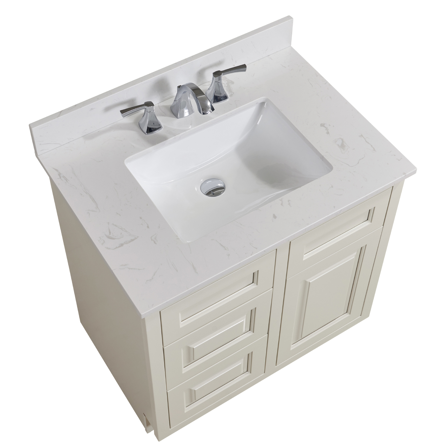 Altair Frosinone Jazz White Bathroom Vanity Top - image 7