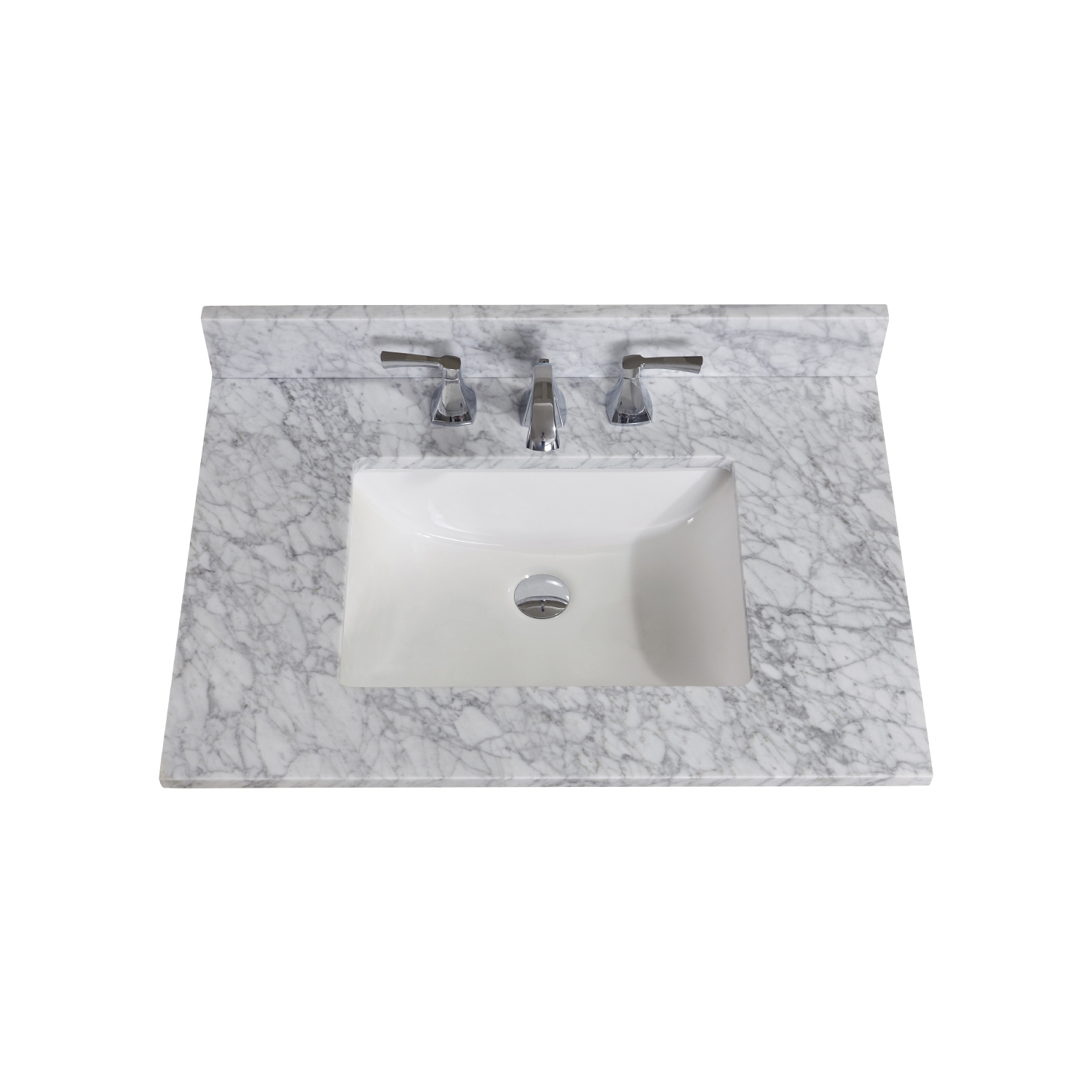 Altair Oristano Italian Carrara White Bathroom Vanity Top - image 1