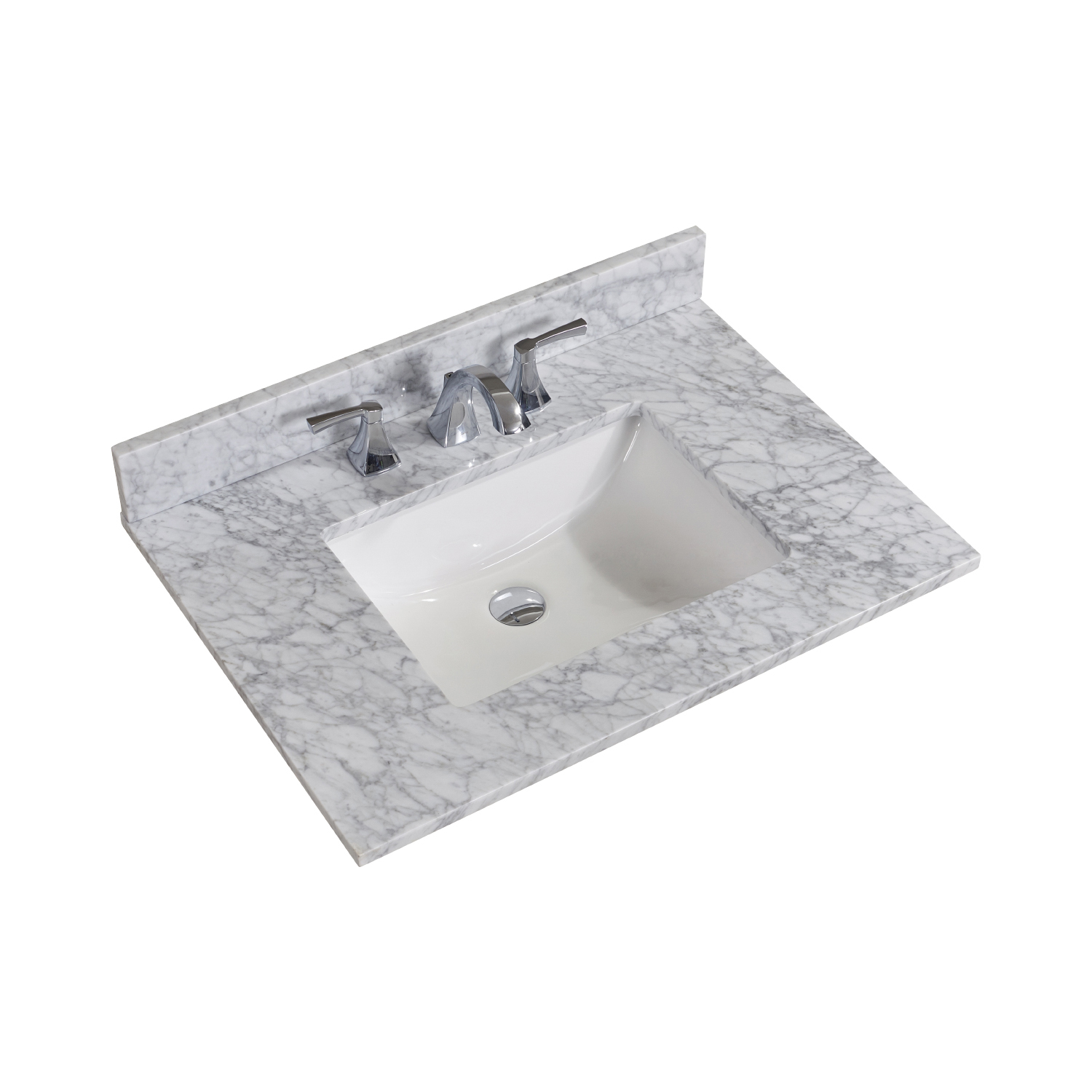 Altair Oristano Italian Carrara White Bathroom Vanity Top - image 2