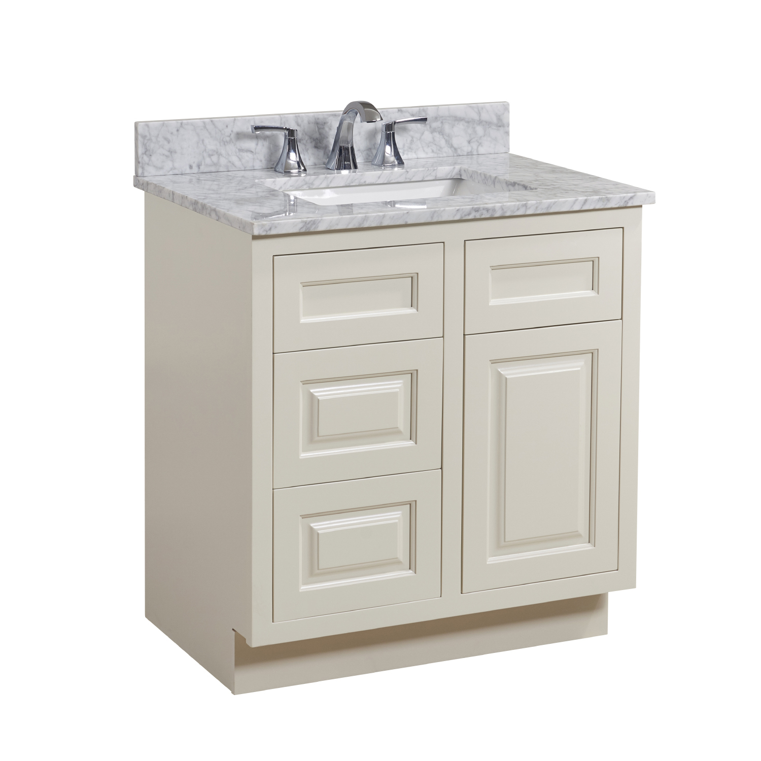 Altair Oristano Italian Carrara White Bathroom Vanity Top - image 4