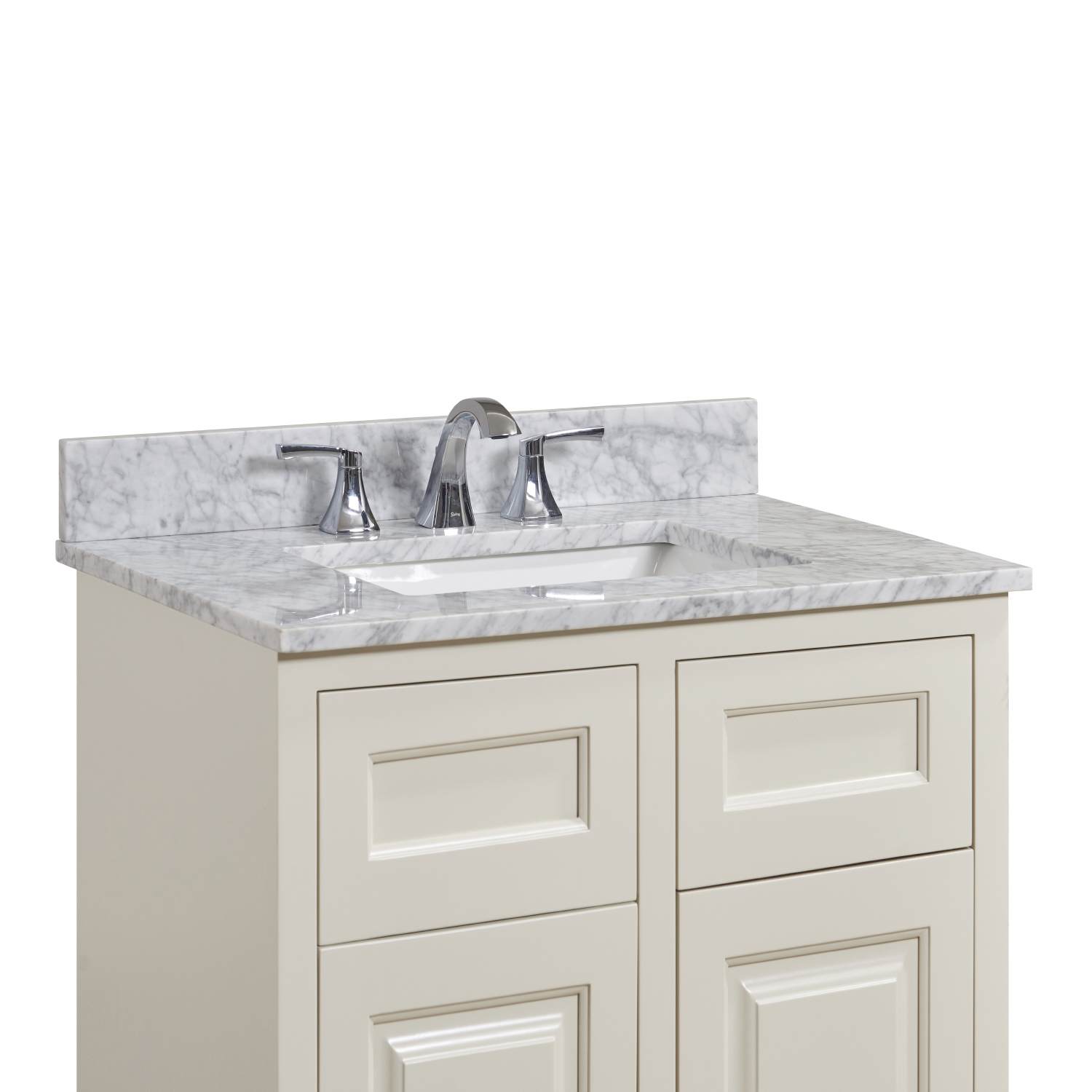Altair Oristano Italian Carrara White Bathroom Vanity Top - image 6