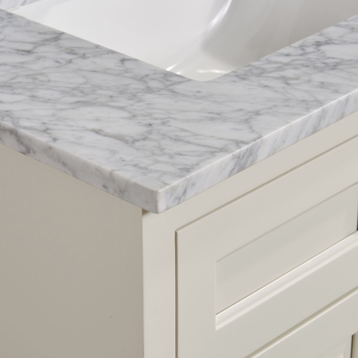 Altair Oristano Italian Carrara White Bathroom Vanity Top - image 8